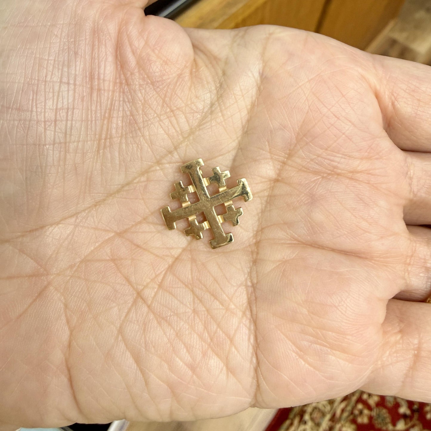 Jerusalem Cross Pendant 14k Yellow Gold