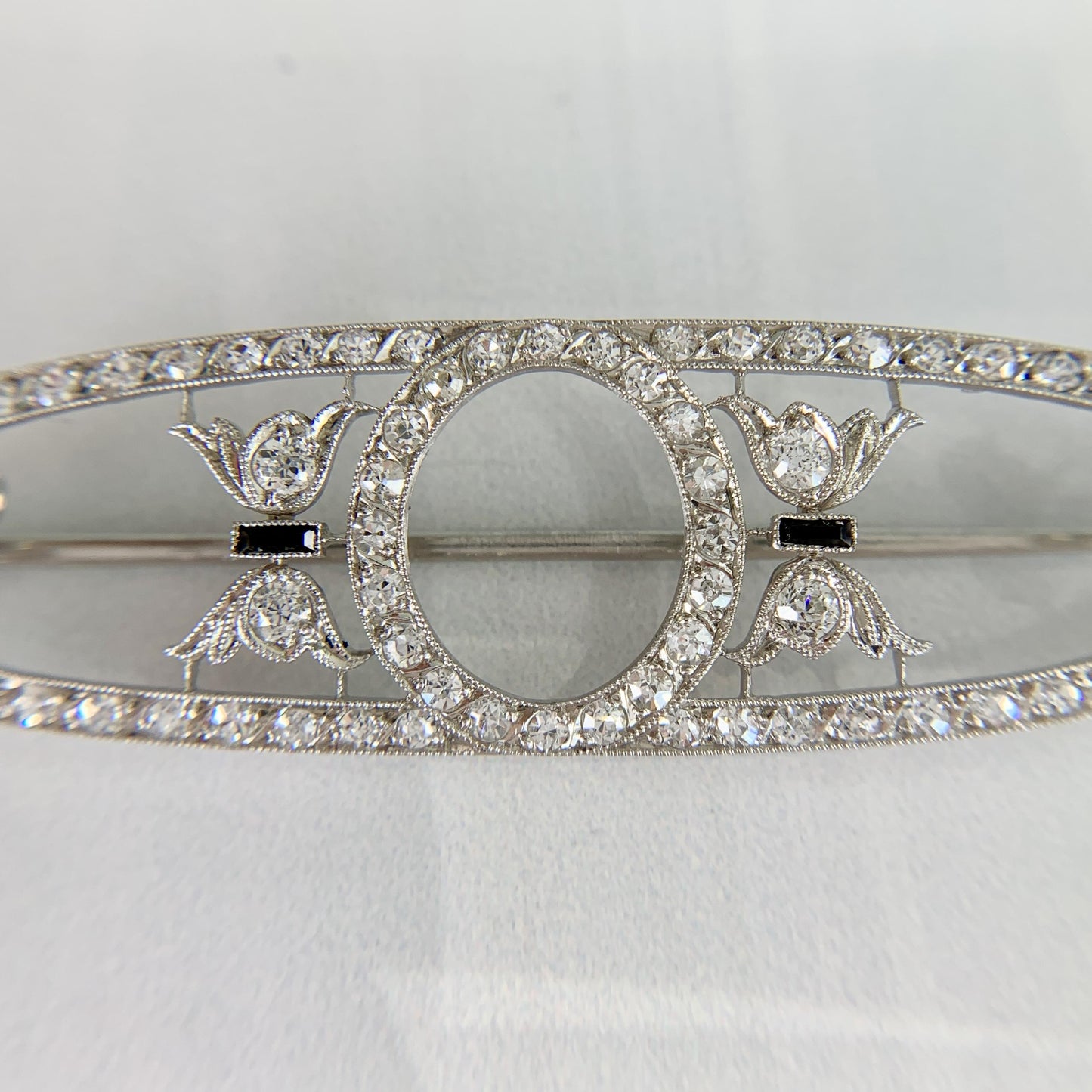 Antique Edwardian Dreicer & Co. Old Cut Diamond Brooch Platinum