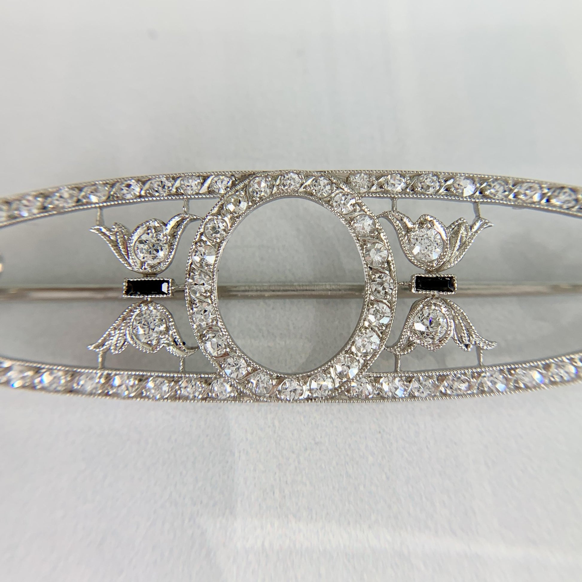 Antique Edwardian Dreicer & Co. Old Cut Diamond Brooch Platinum
