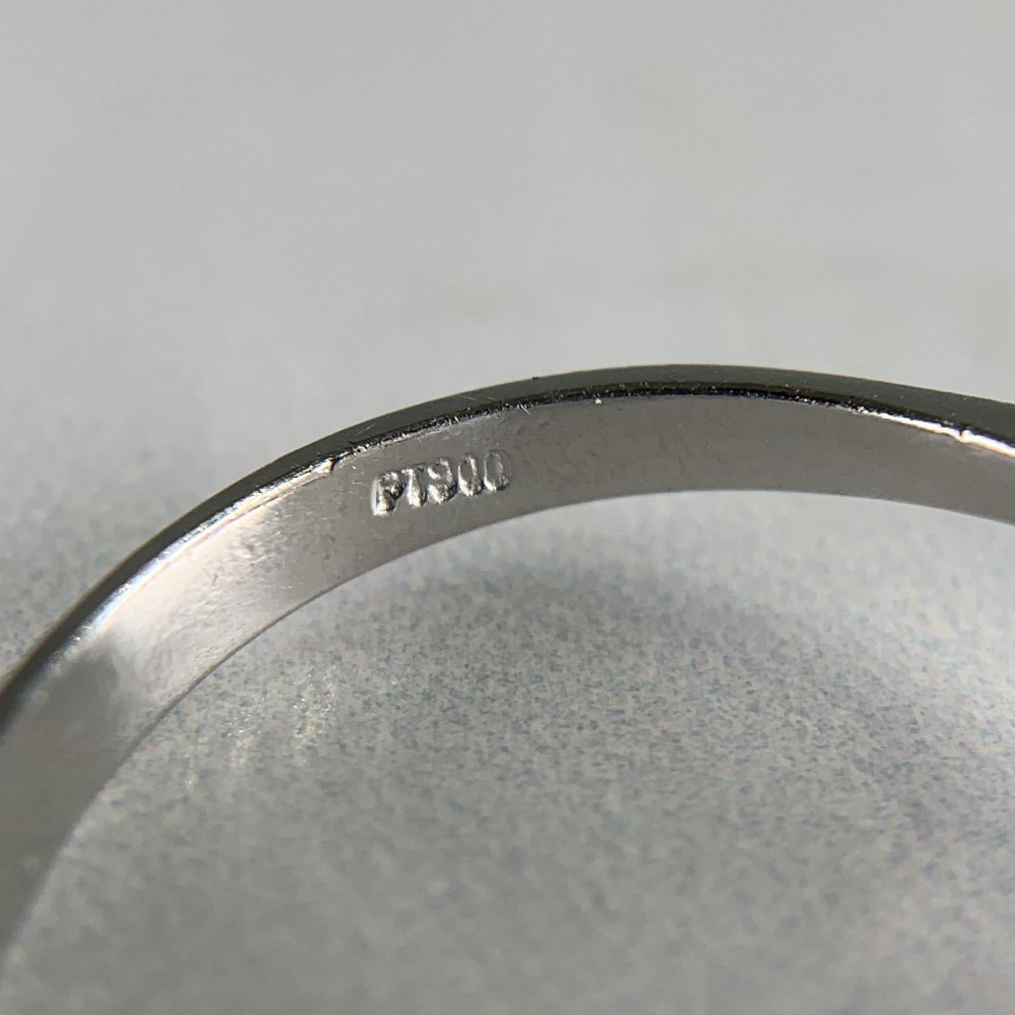 Estate Diamond Octagon Ring Platinum