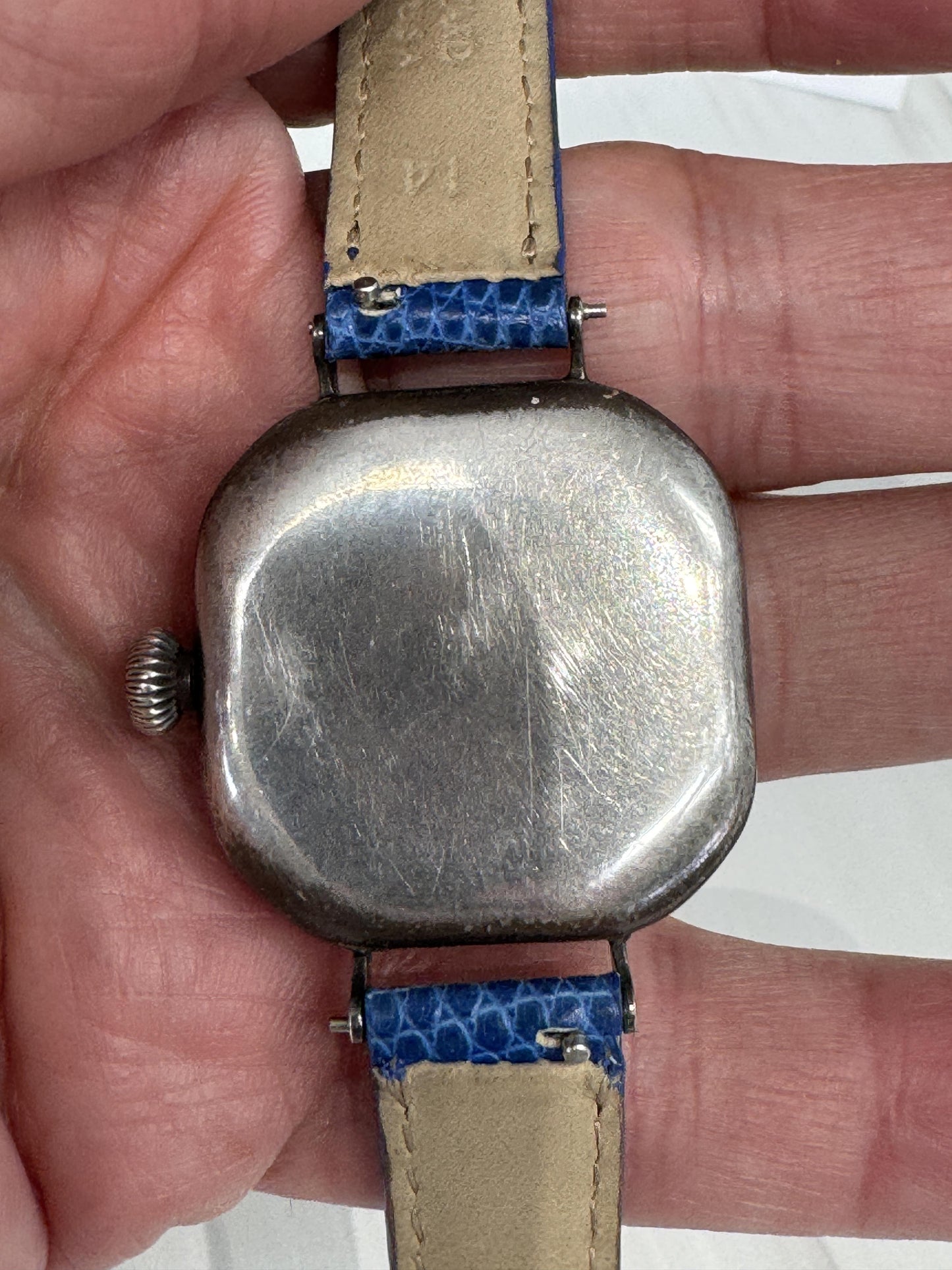 Rare 1917 Elgin Trench Sterling Silver Watch Wristwatch Running strong