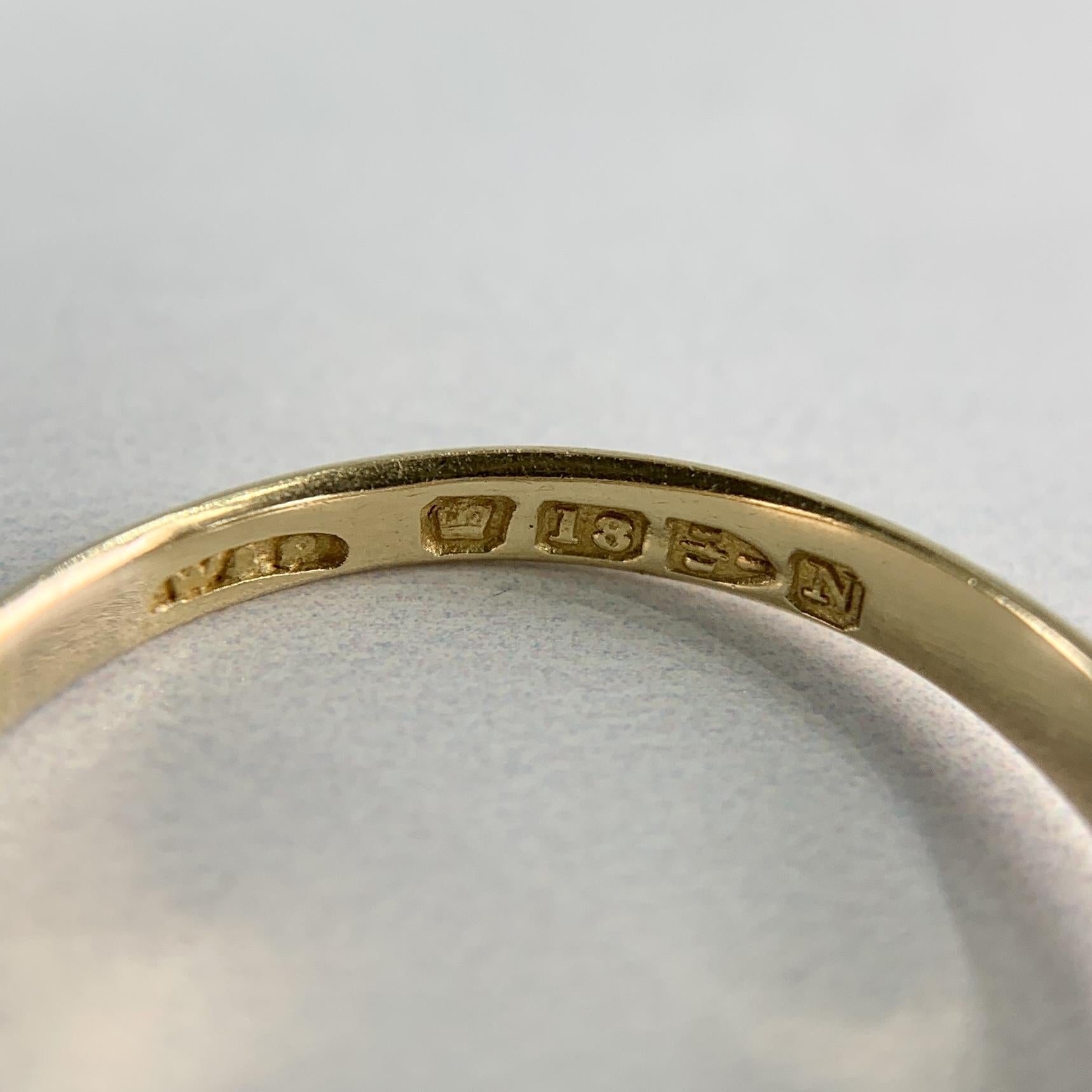 Antique 1896 Chester Assay Old Mine Cut Diamond Ring 18k Yellow Gold