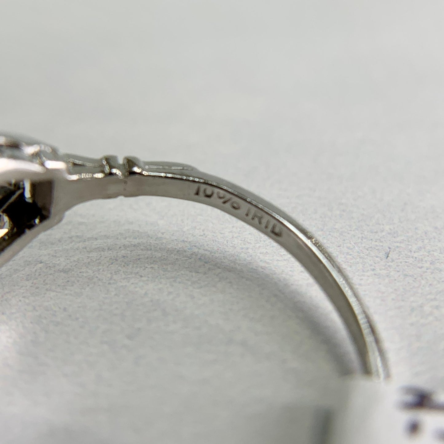 Antique 1930's Art Deco Old European Cut Diamond Harness Ring Platinum
