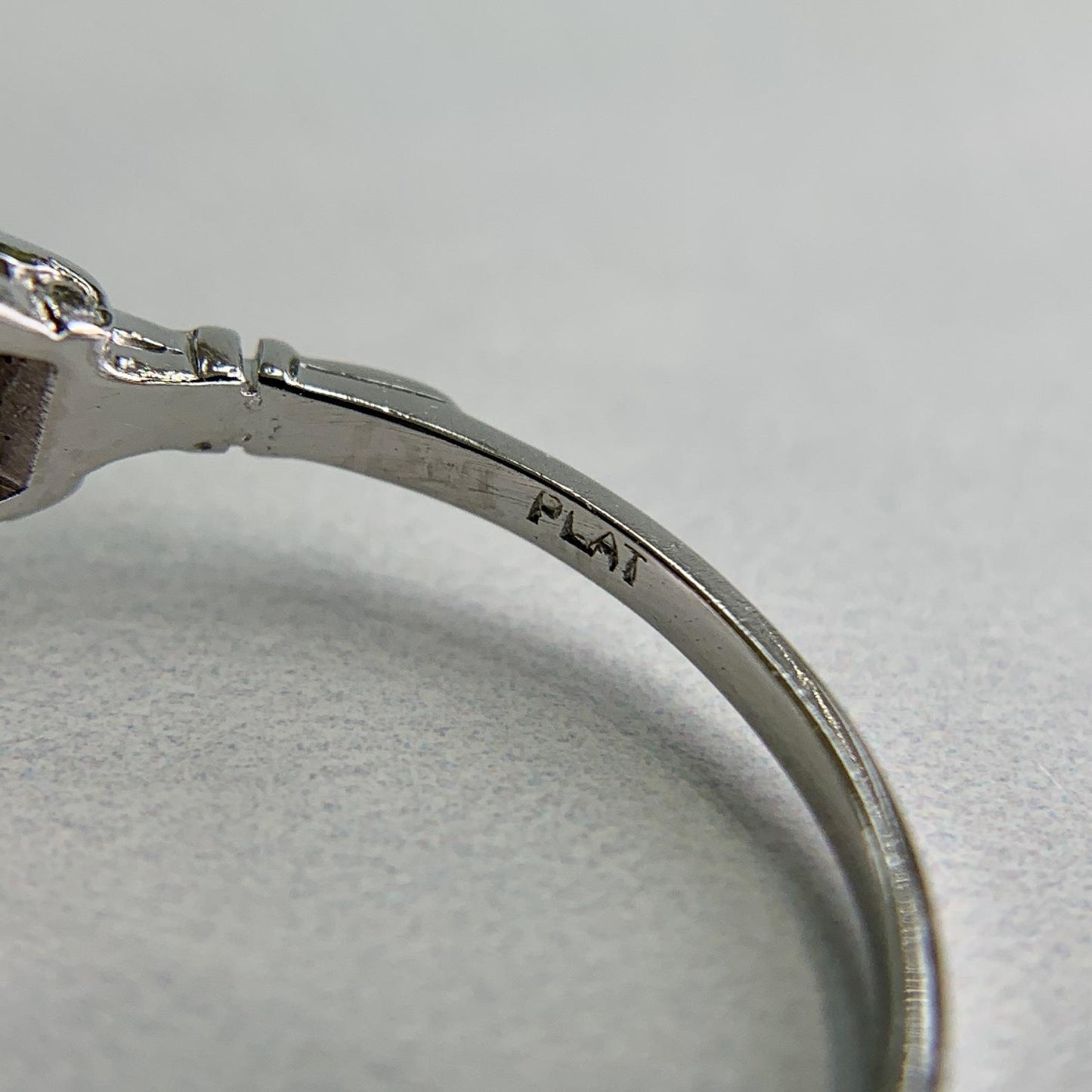 Antique 1930's Art Deco Old European Cut Diamond Harness Ring Platinum