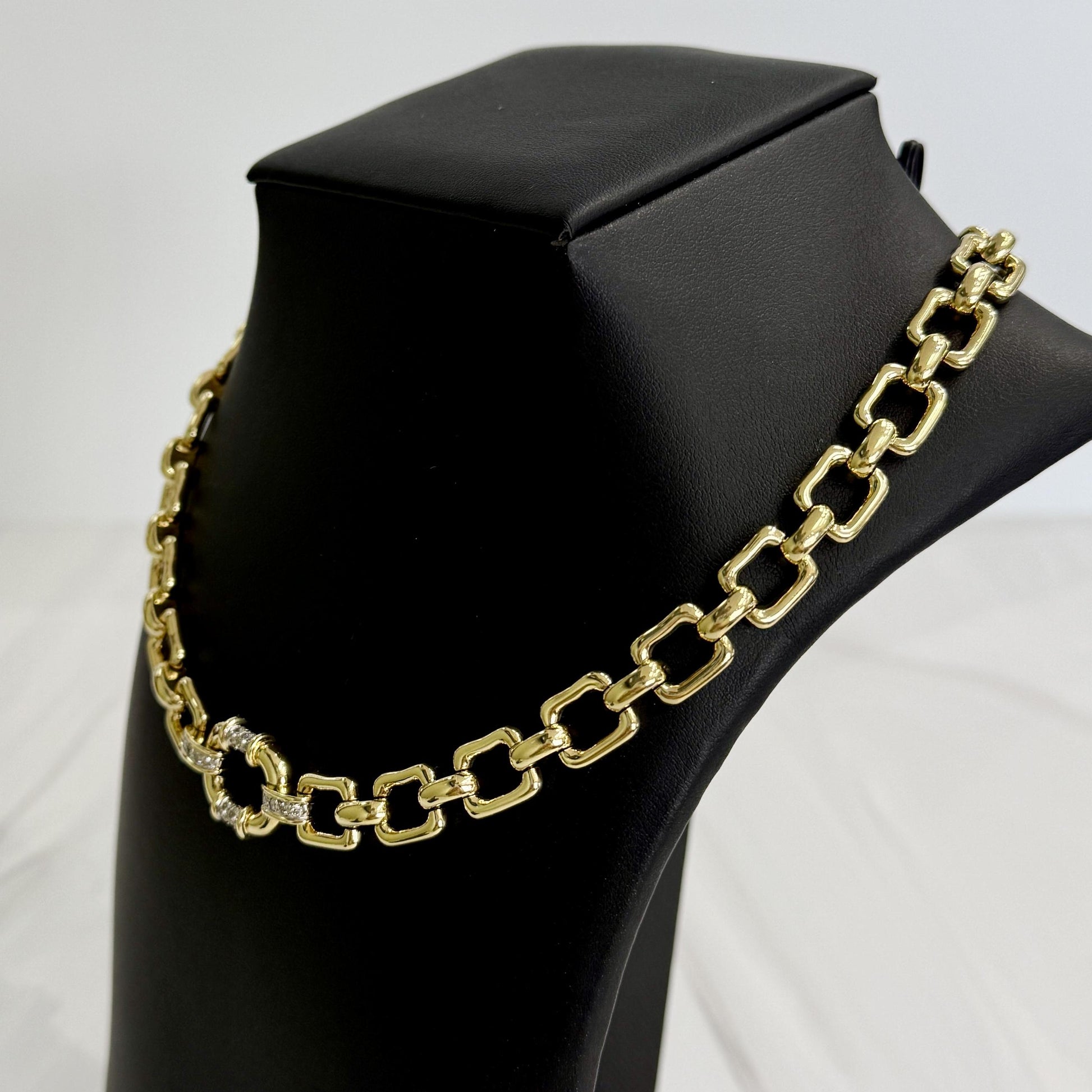 1970's Cartier Diamond Necklace 18k Yellow Gold