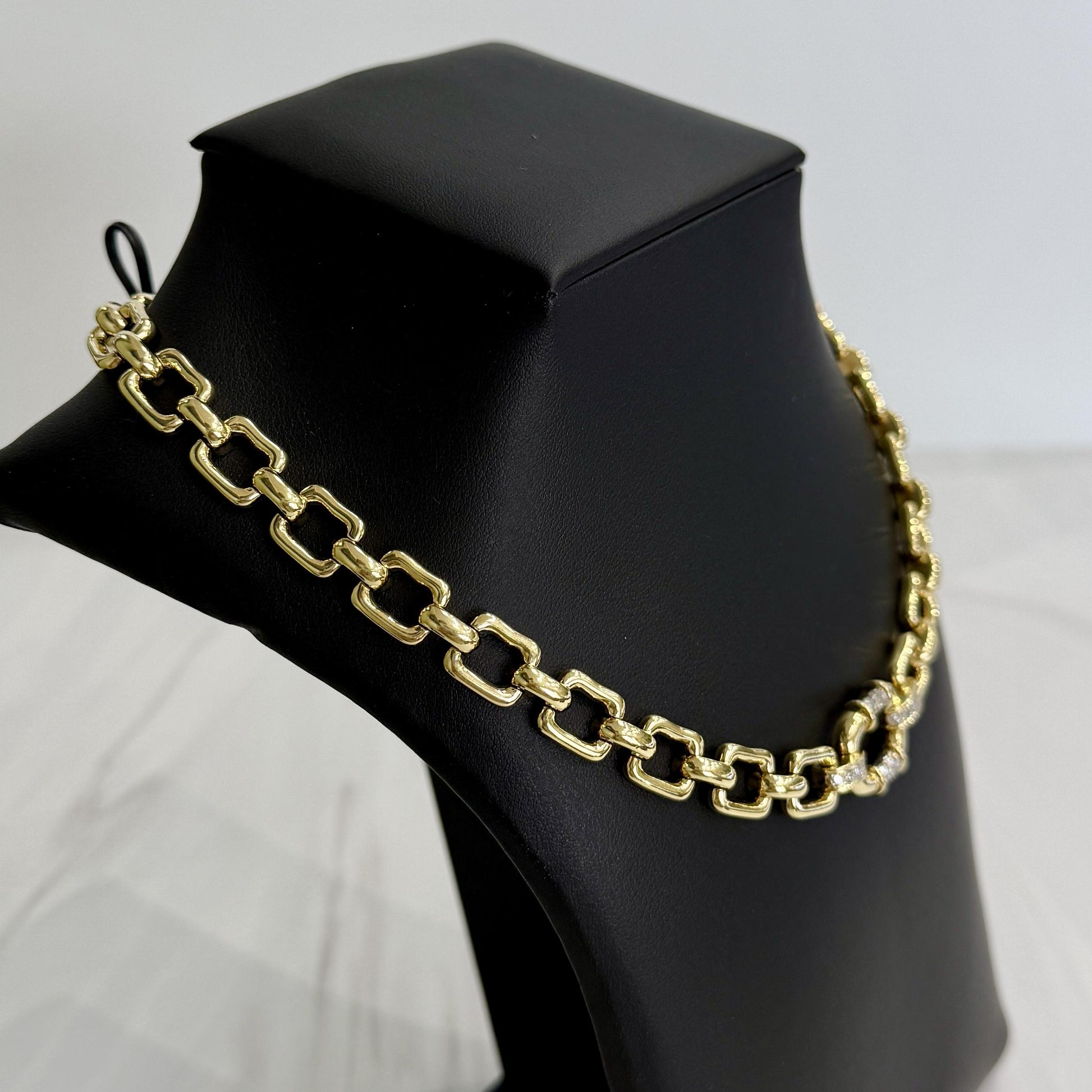 1970's Cartier Diamond Necklace 18k Yellow Gold