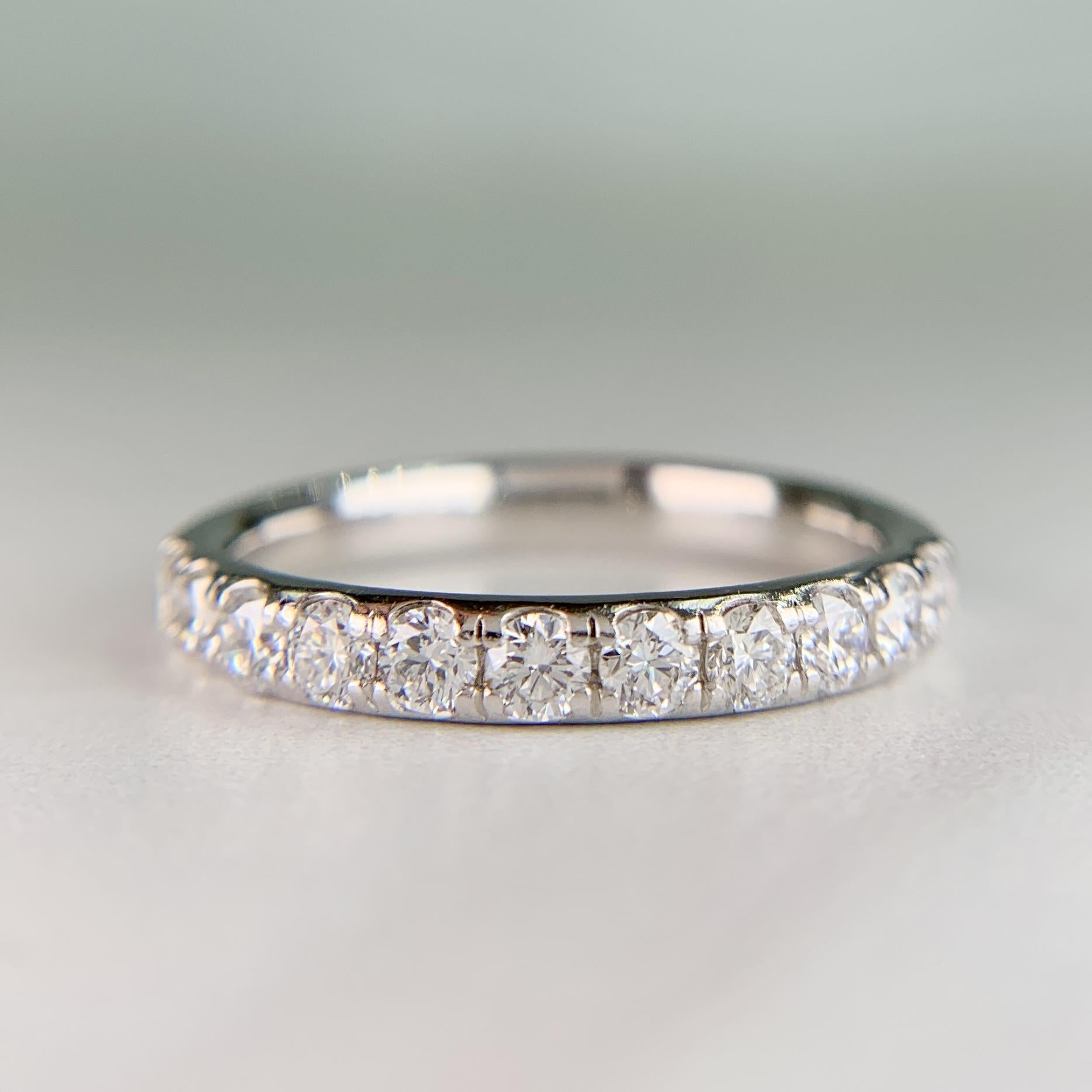 Estate Platinum Diamond Band Ring .70ctw
