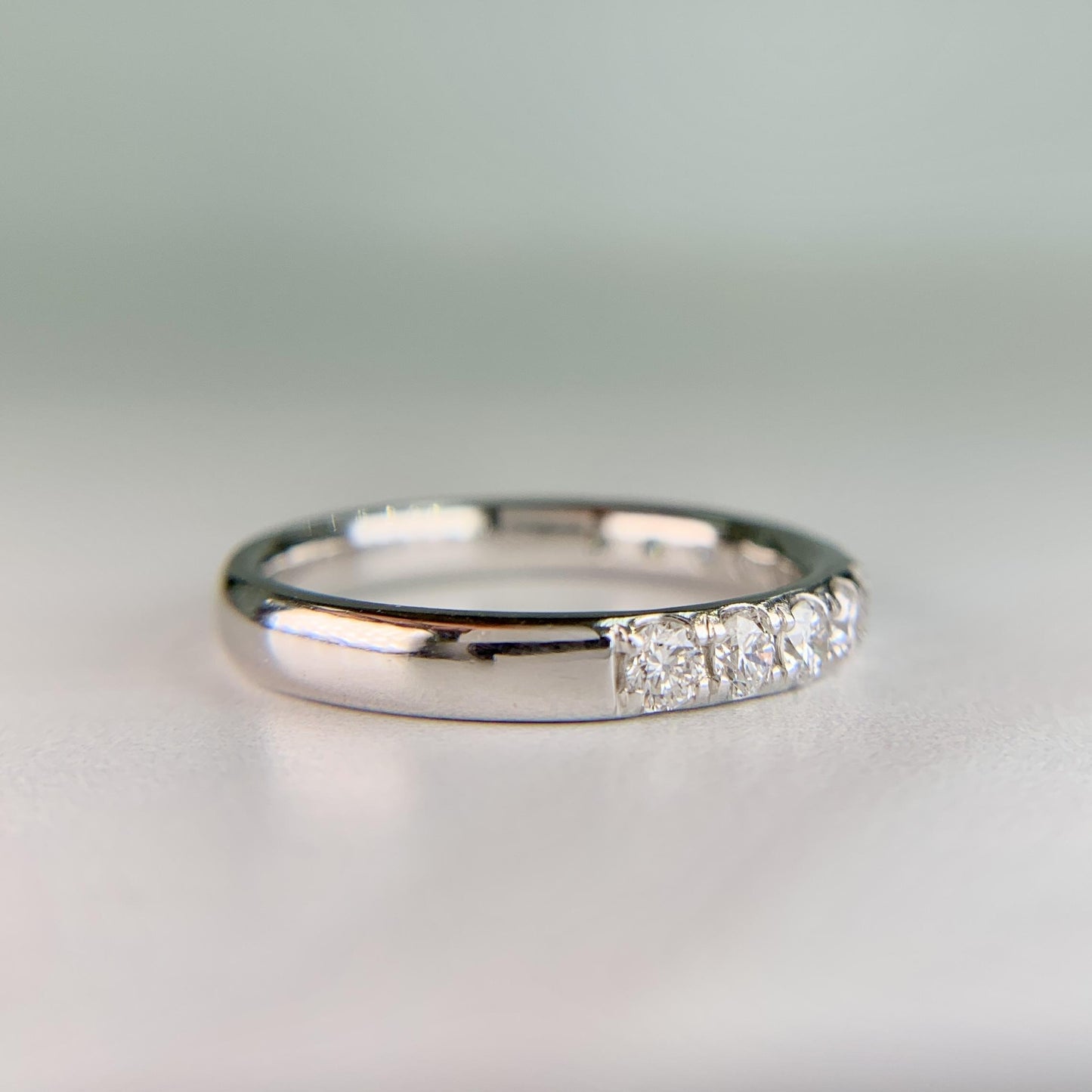 Estate Platinum Diamond Band Ring .70ctw