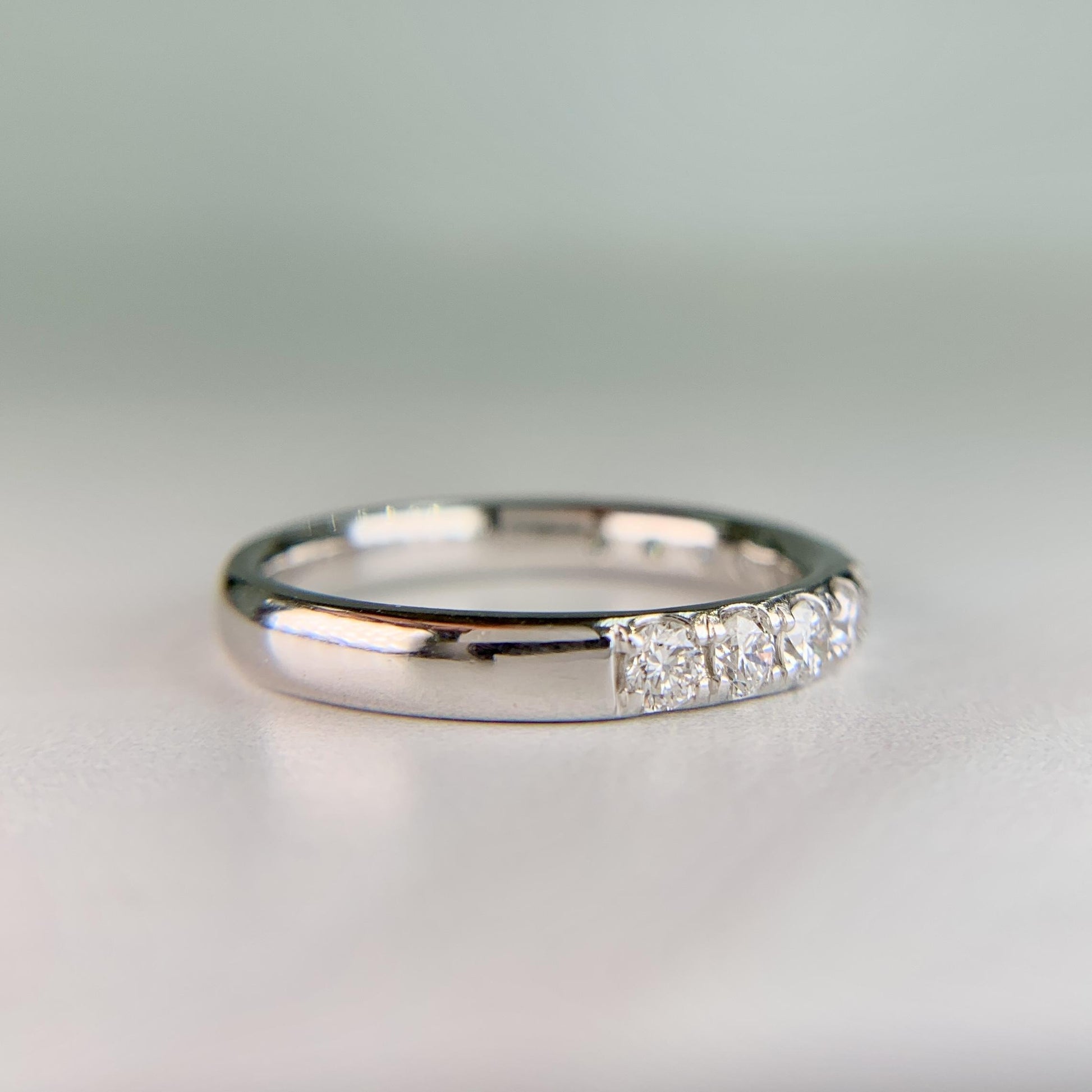 Estate Platinum Diamond Band Ring .70ctw