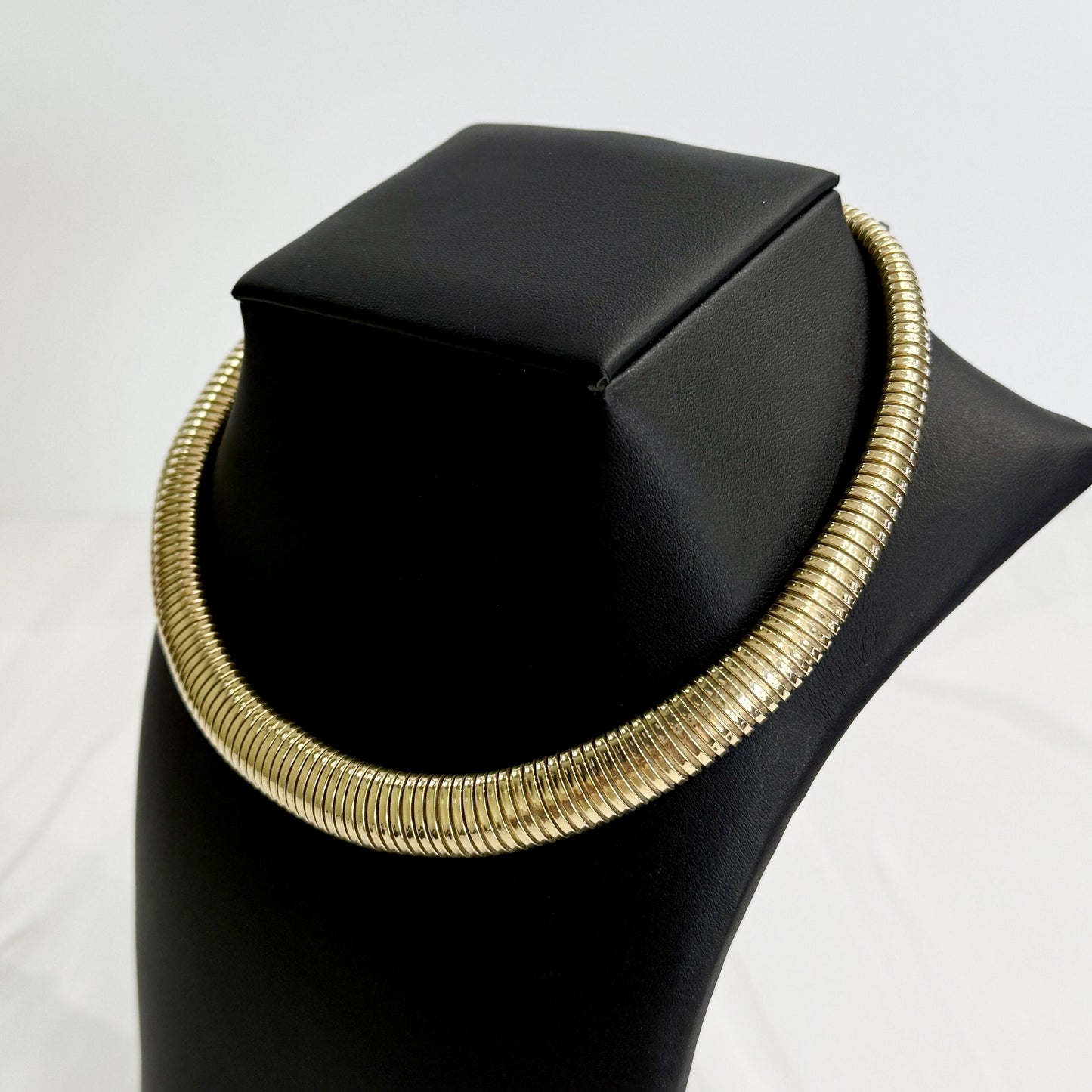 Vintage 1970's Tubogas Necklace 14k Yellow Gold