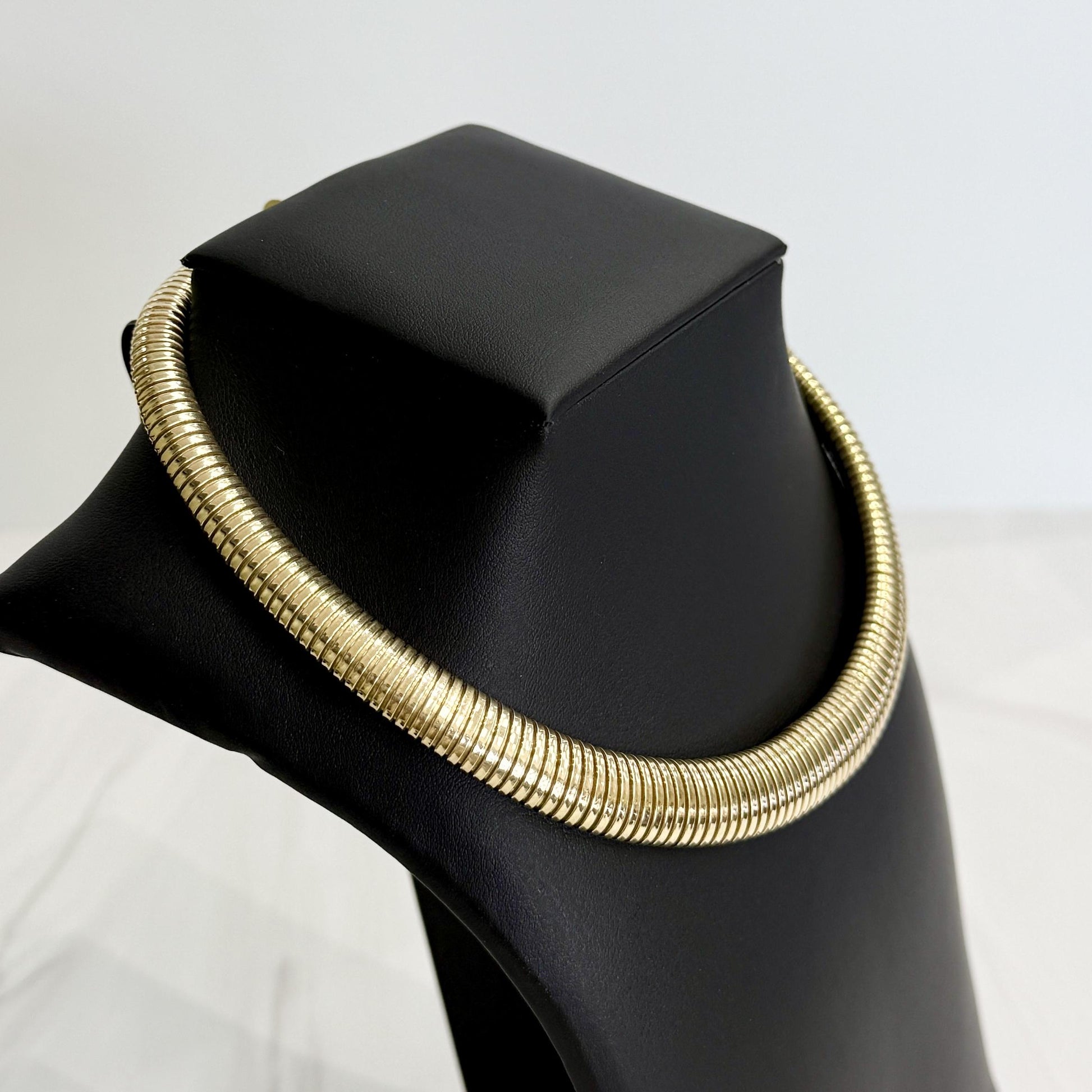 Vintage 1970's Tubogas Necklace 14k Yellow Gold