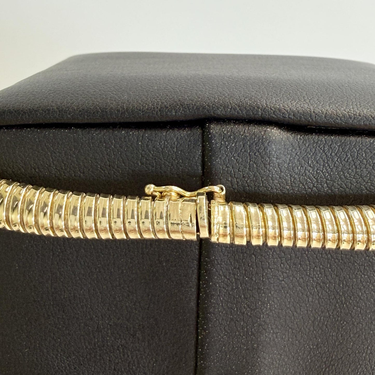 Vintage 1970's Tubogas Necklace 14k Yellow Gold