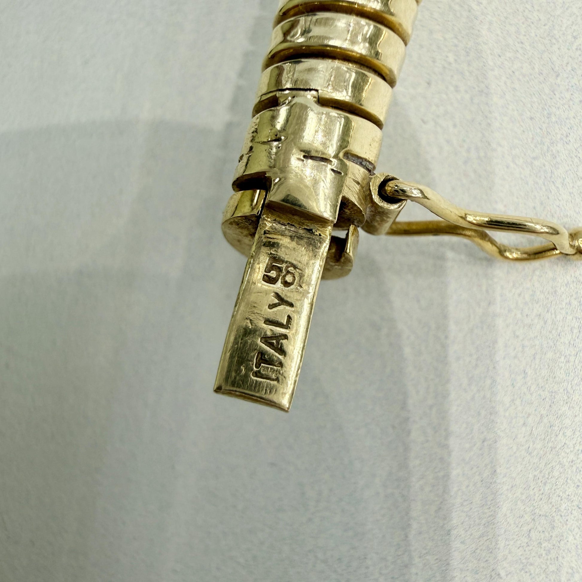Vintage 1970's Tubogas Necklace 14k Yellow Gold