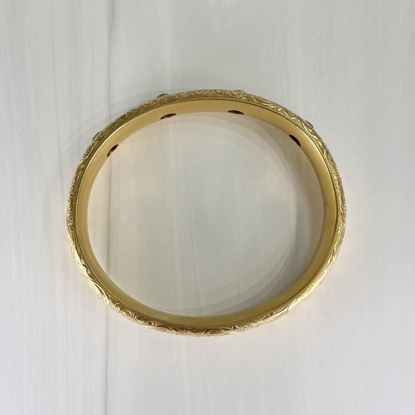 Antique 1905 Art Nouveau Riker Brothers Peridot Arm Bracelet 14k Yellow Gold