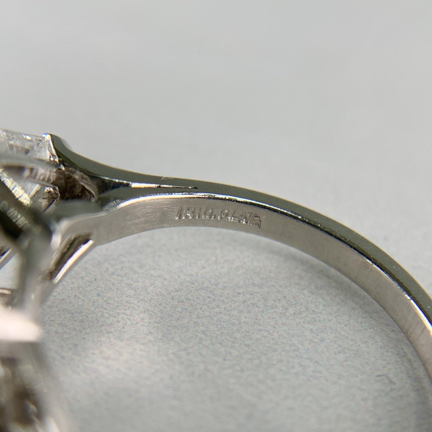 Vintage 1950's 5.15 Carat Transitional Cut Diamond Engagement Ring Platinum