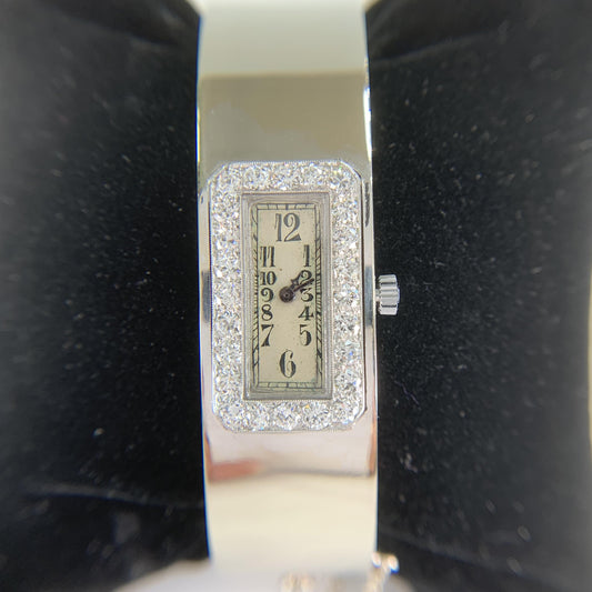 1930's Art Deco Audemars Piguet Transitional Diamond Bangle Watch 14k/Platinum