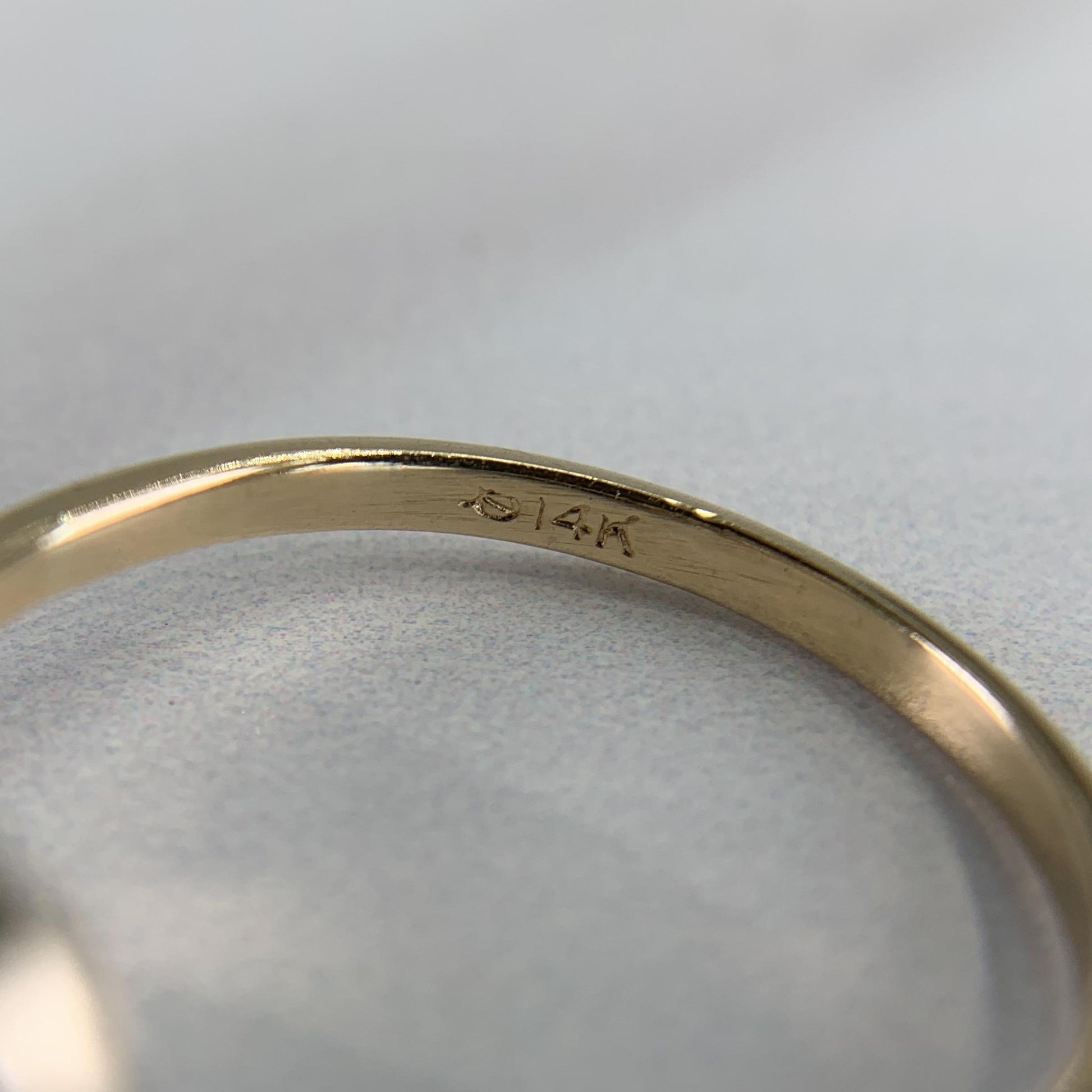 Vintage 1940's Old Mine Cut Diamond Halo Ring 14k Gold