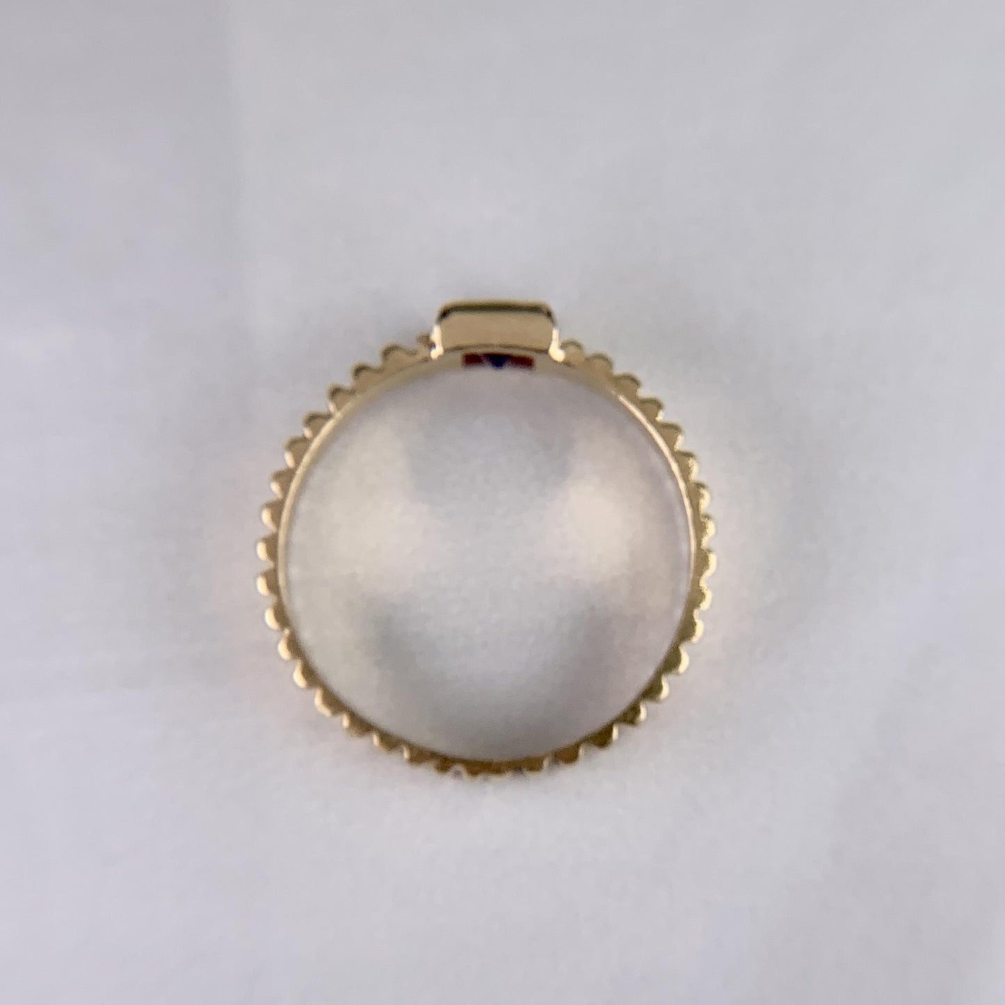 1980's Ribbed Gold Amethyst Band Ring 14k Yellow Gold