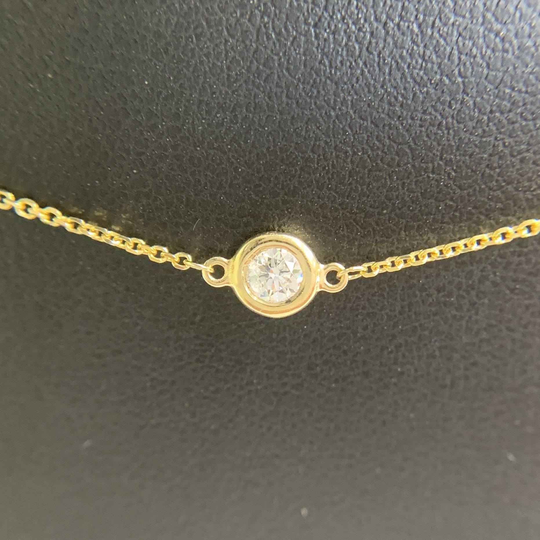 18" Diamonds by the Yard Necklace 14k Yellow Gold