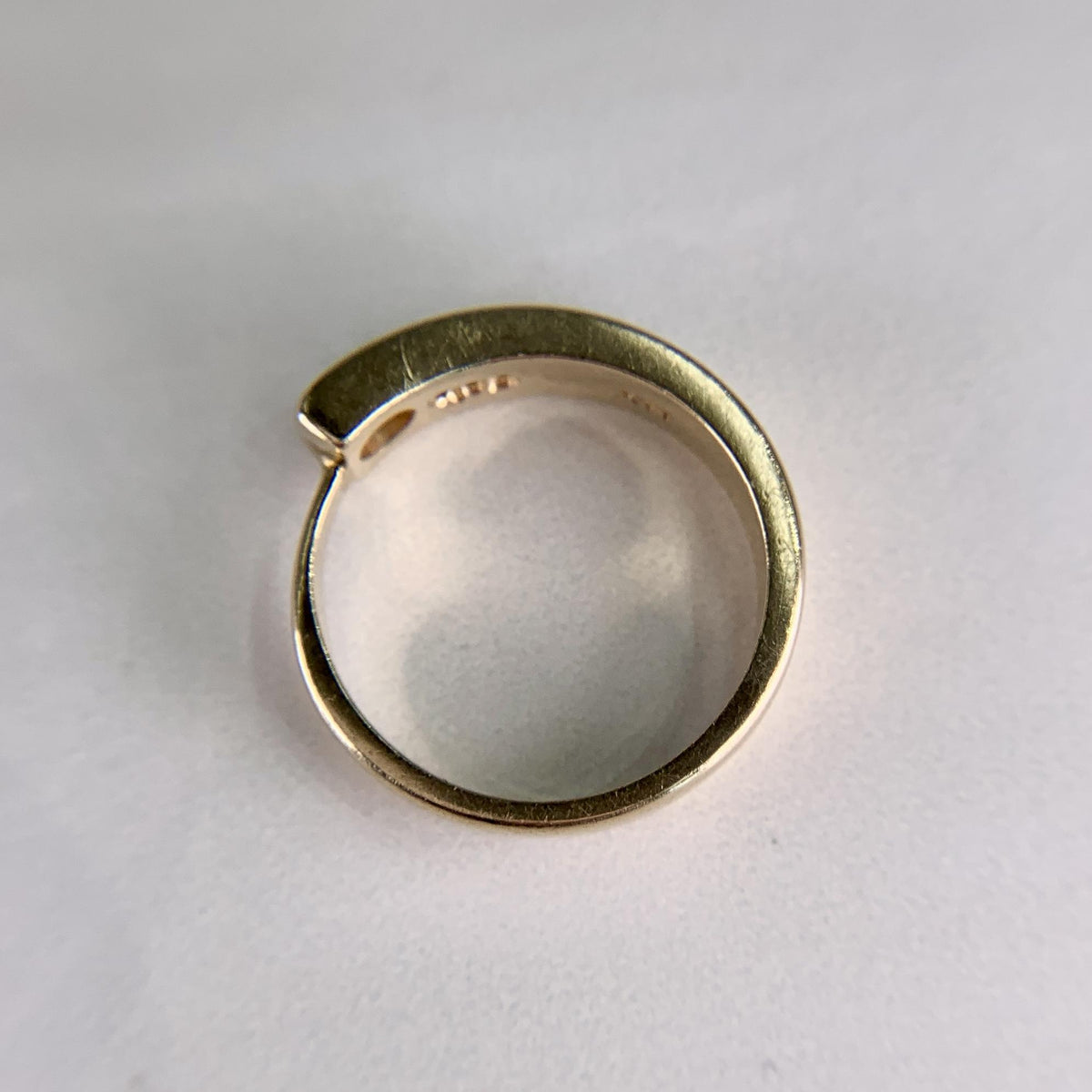 Vintage 1960's Old European Cut Diamond Band Ring 14k Yellow Gold