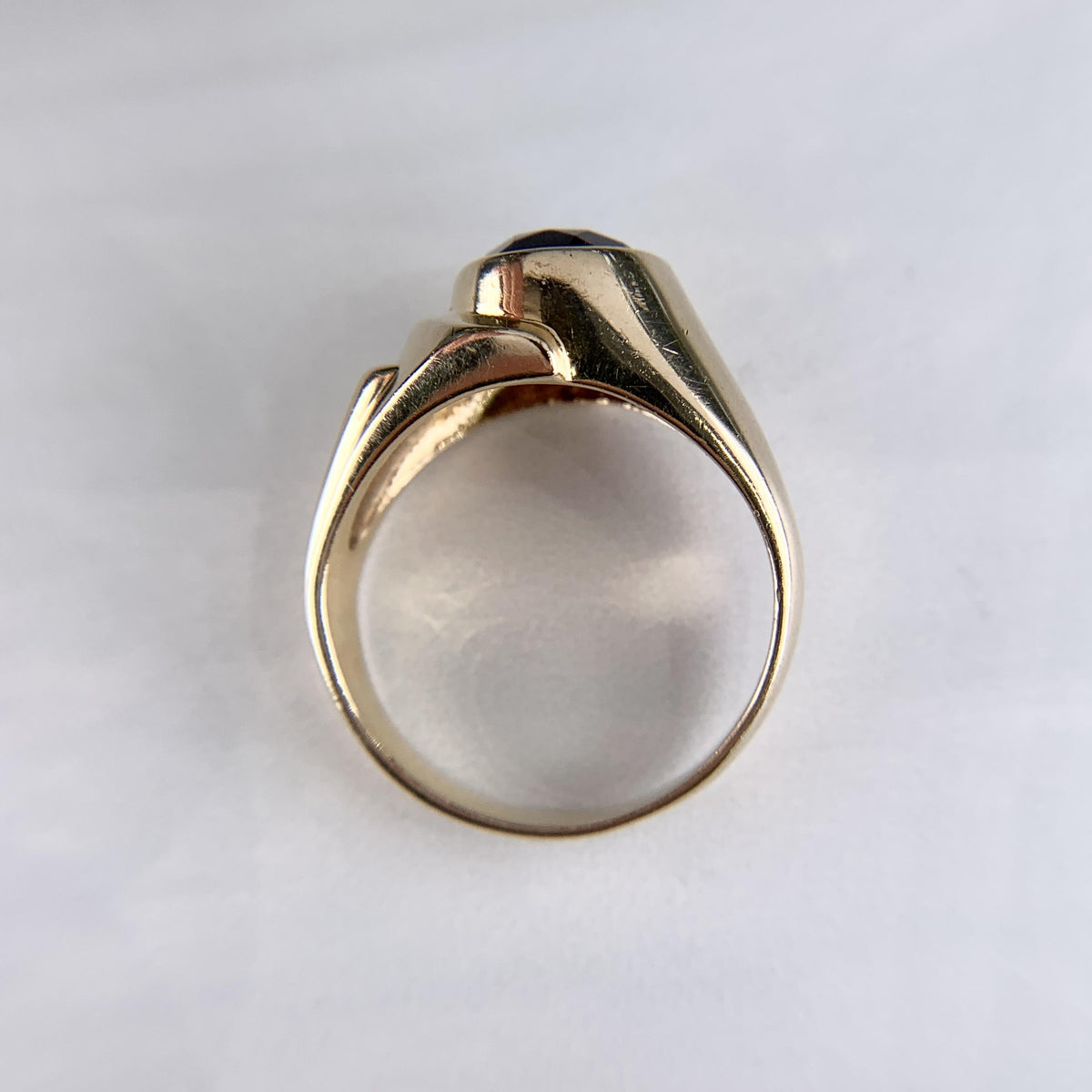 Vintage 1950's Amethyst Statement Ring 14k Yellow Gold