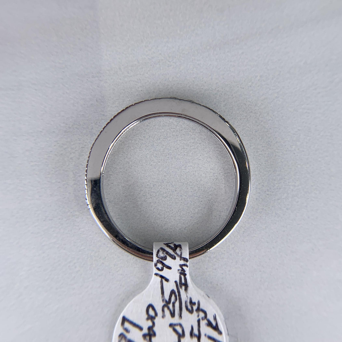 1990's Slight Curve Diamond Band 14k White Gold