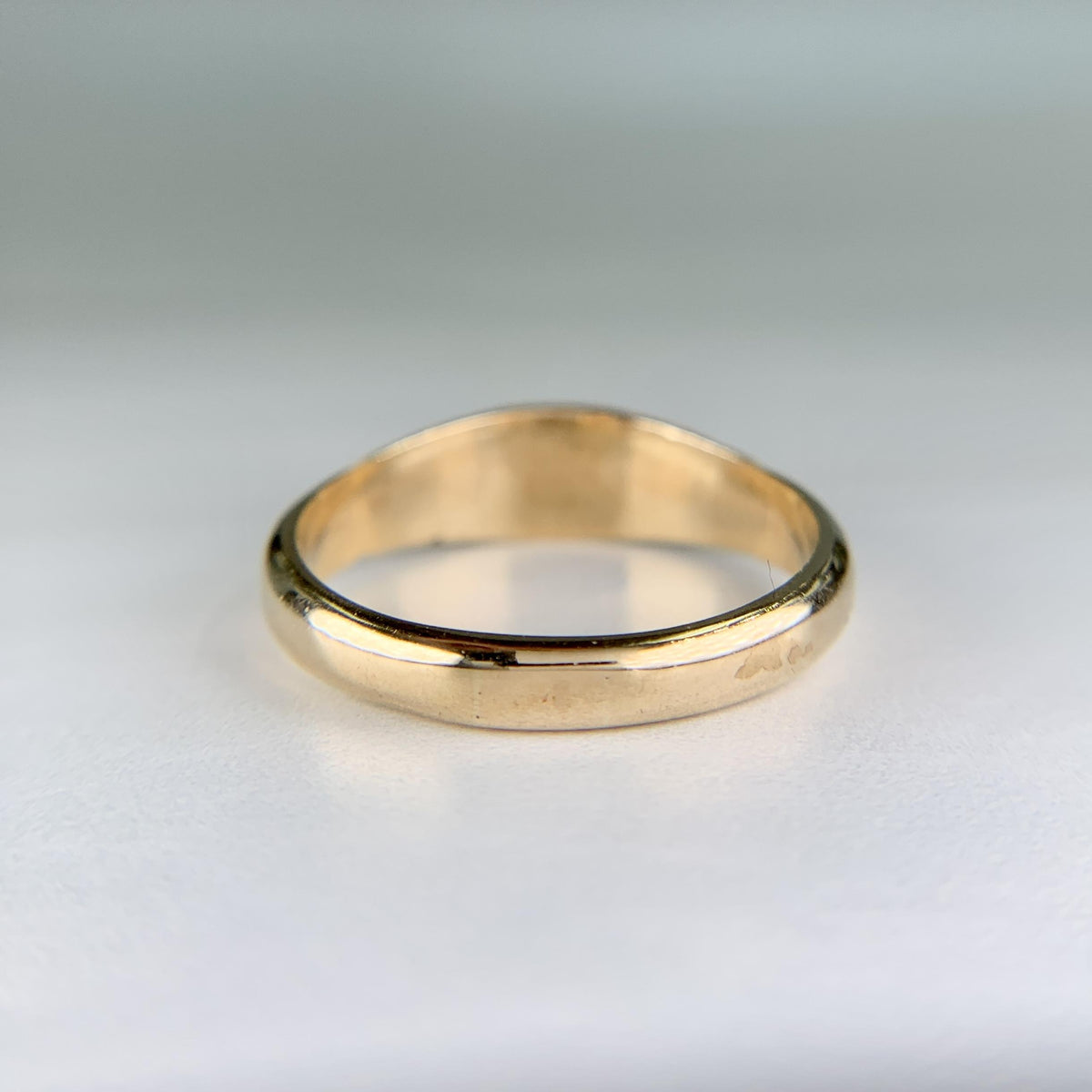 Vintage 1940's Engraved Signet Ring "JLM" 10k Yellow Gold
