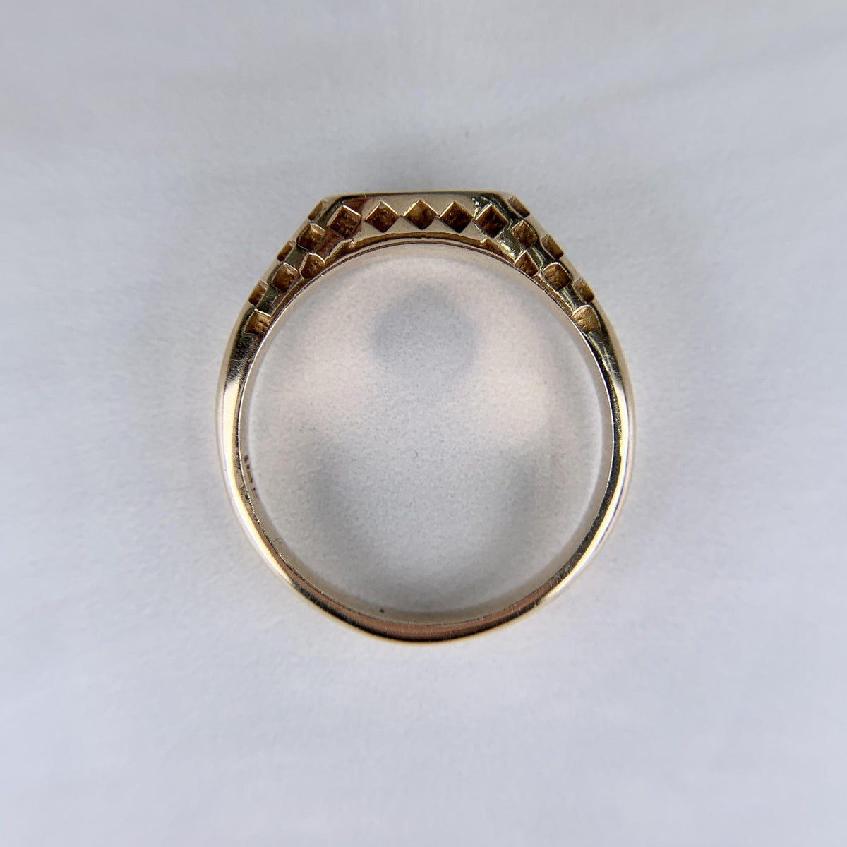 Vintage 1940's Engraved Signet Ring "JLM" 10k Yellow Gold
