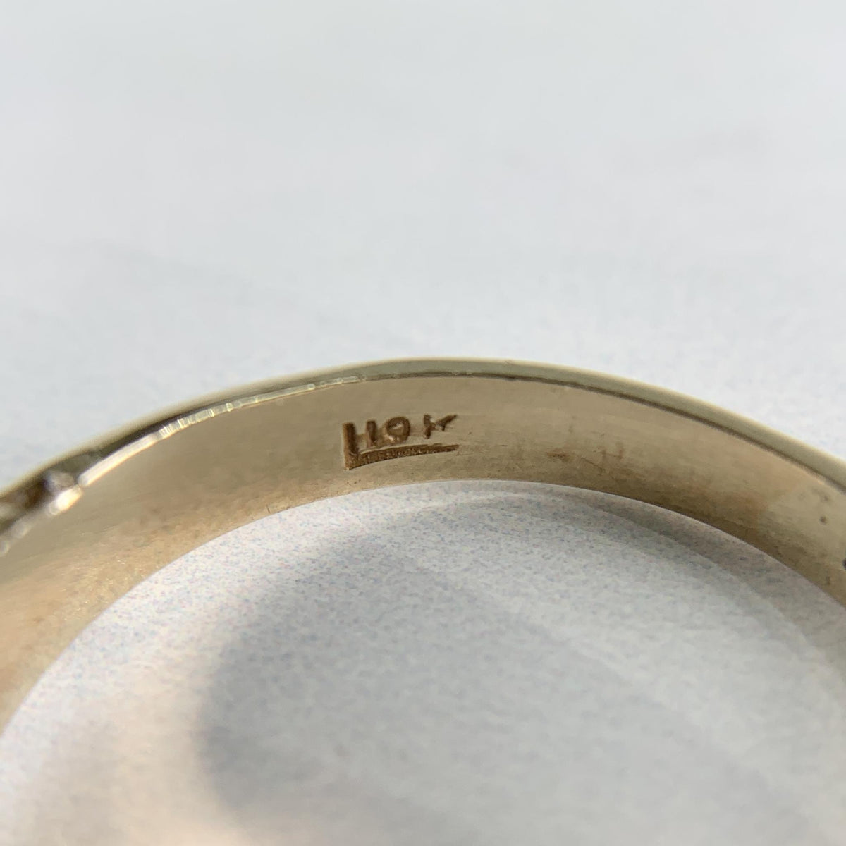 Vintage 1940's Engraved Signet Ring "JLM" 10k Yellow Gold