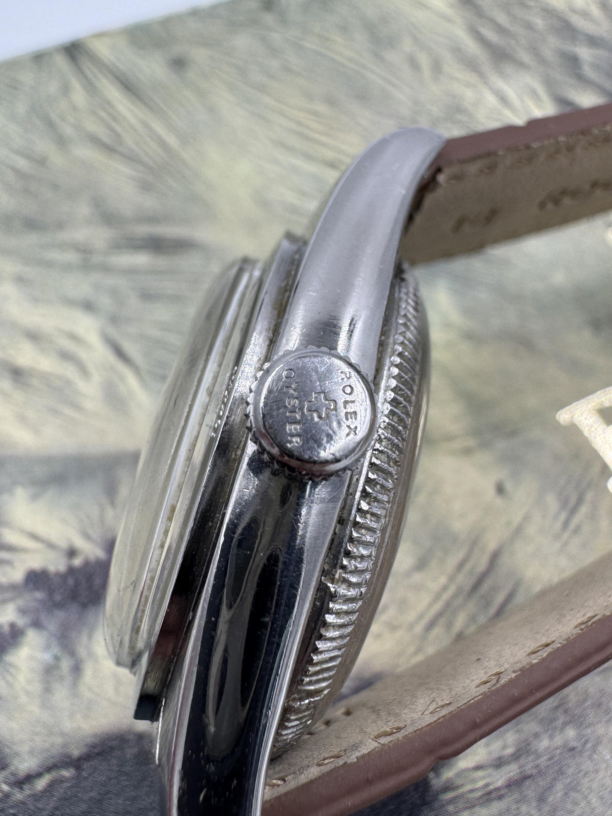 Rolex Ref: 2940 Oyster Perpetual Bubbleback Stainless Steel Circa 1940's RARE