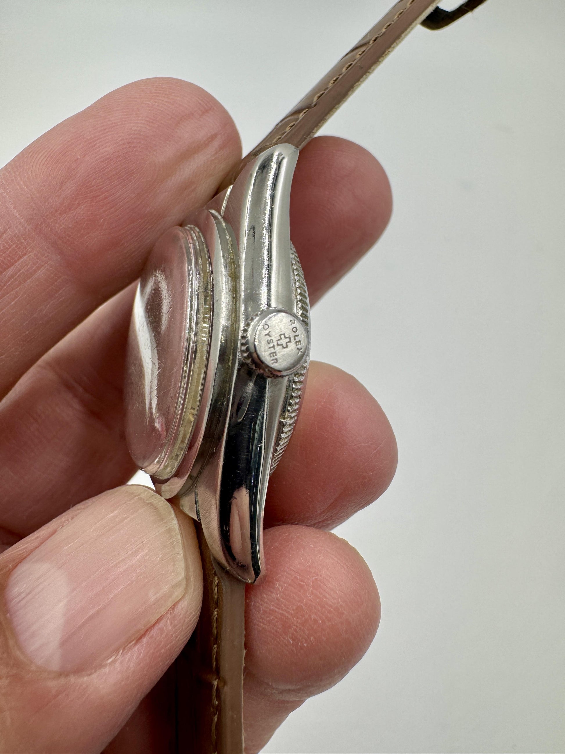 Rolex Ref: 2940 Oyster Perpetual Bubbleback Stainless Steel Circa 1940's RARE
