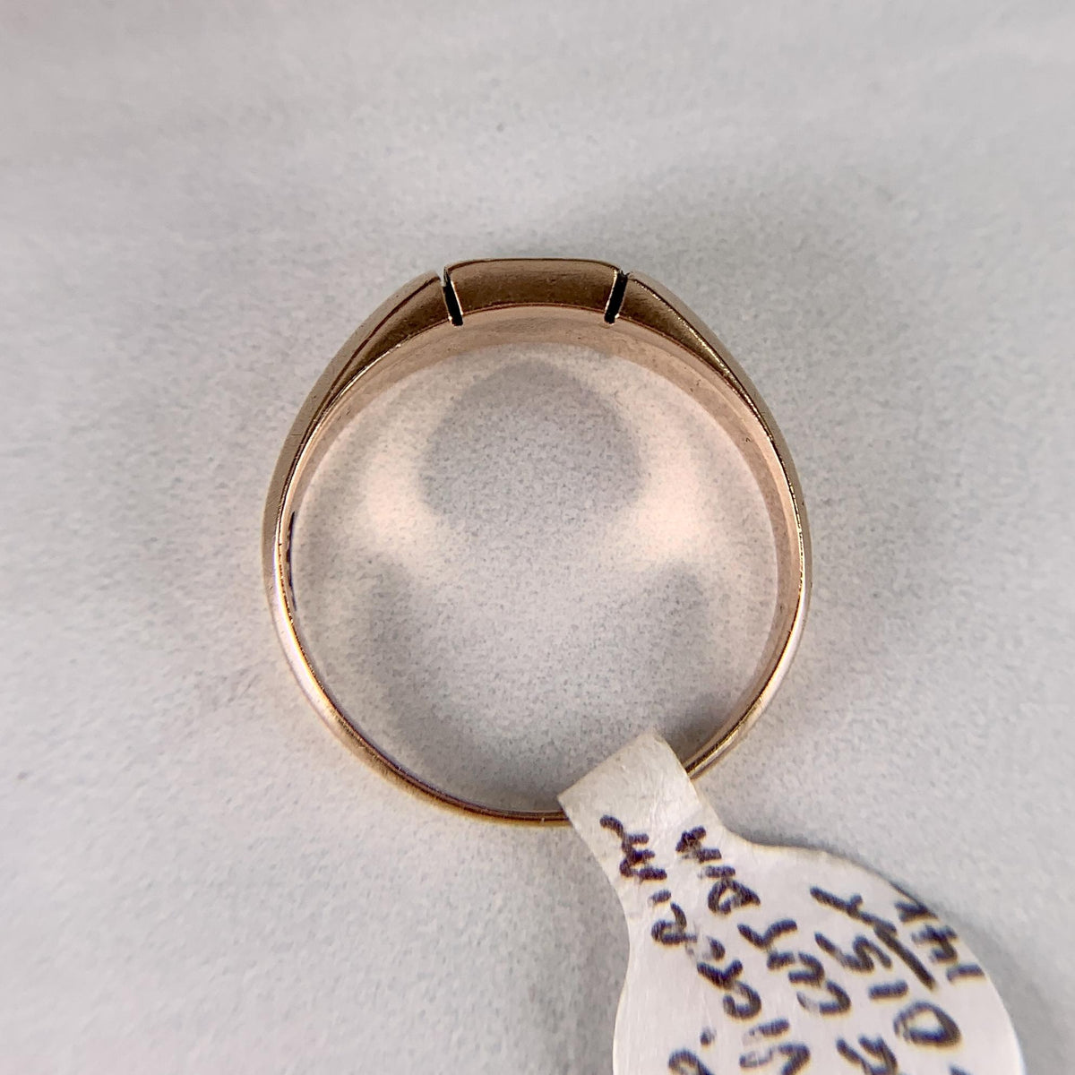 Antique 1890's Victorian Rose Cut Diamond Signet Ring 14k