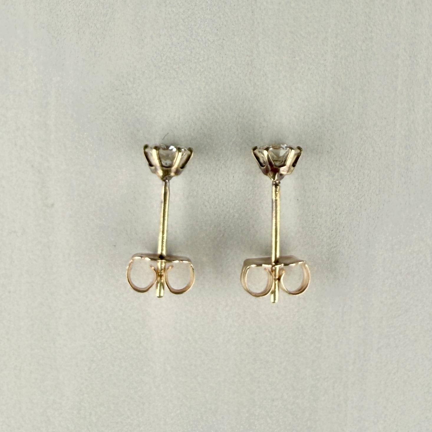 .55ctw Diamond Stud Earrings 14k Yellow Gold
