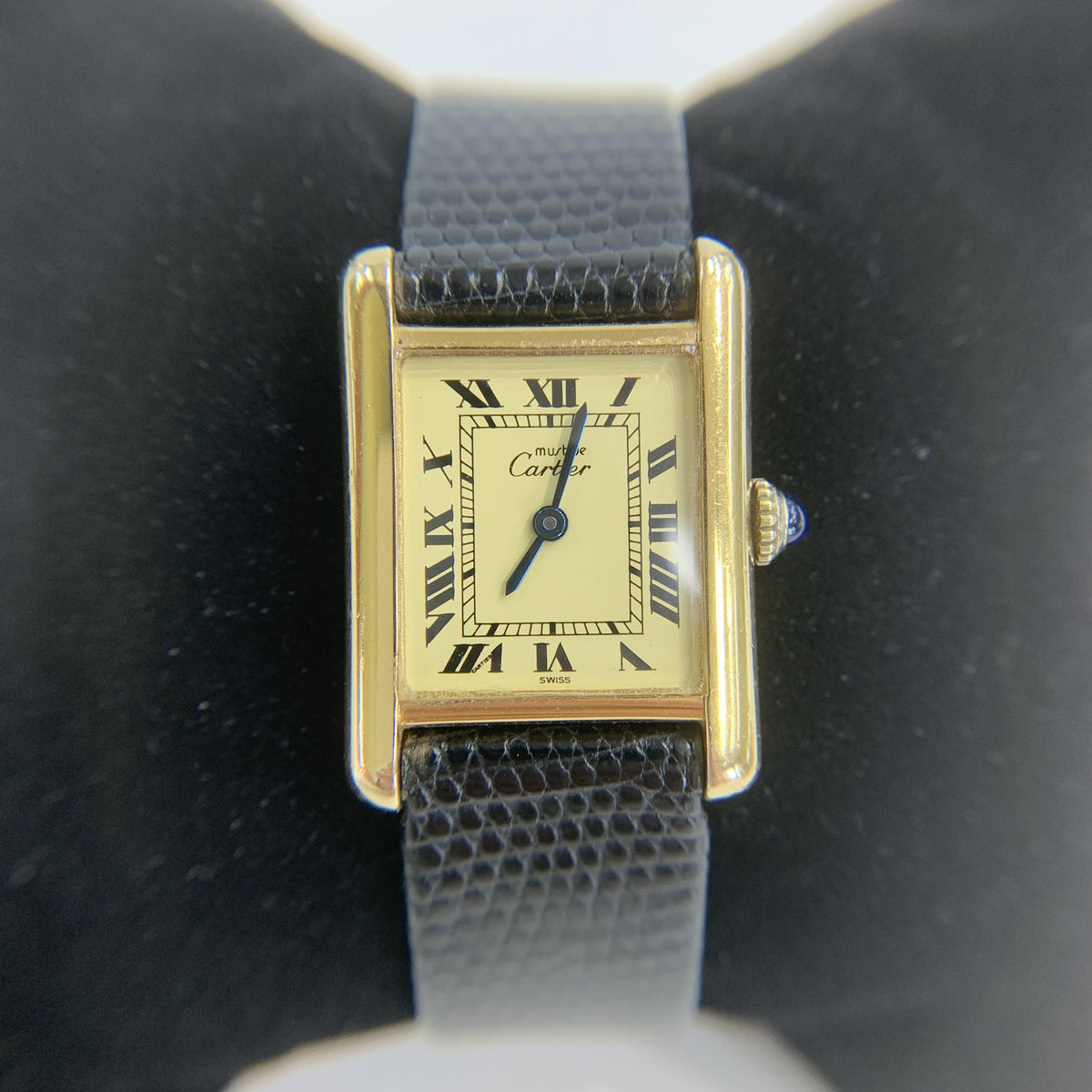 Cartier Tank Unisex 1970s Vintage Manual Wind 20x28mm 925 Vermeil