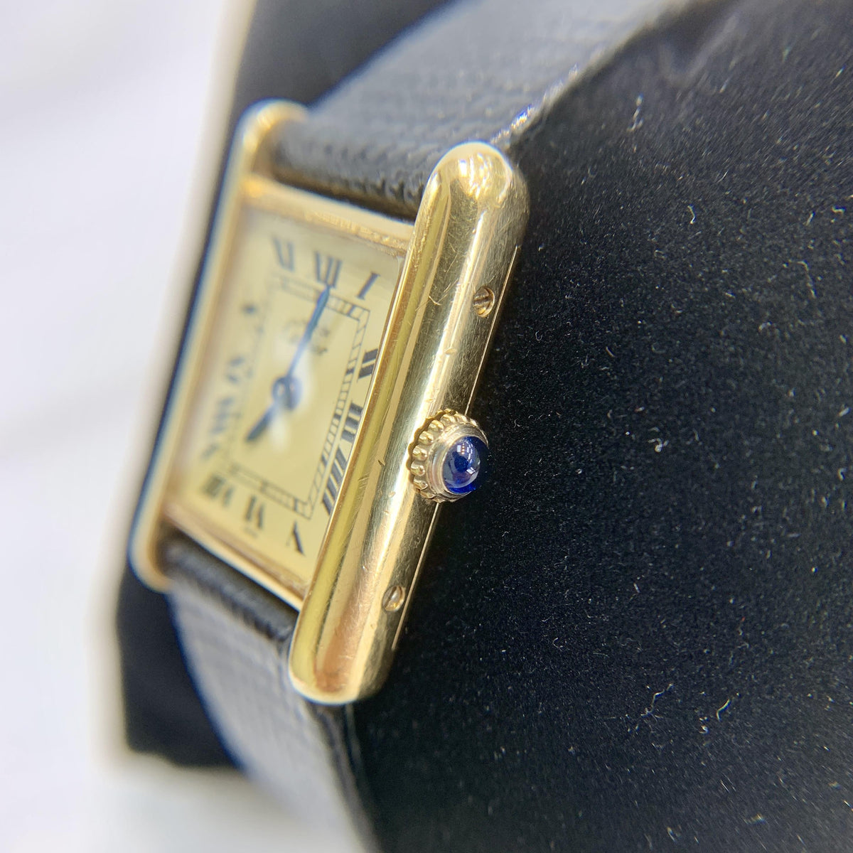 Cartier Tank Unisex 1970s Vintage Manual Wind 20x28mm 925 Vermeil