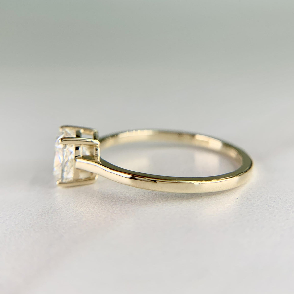 GIA 1.01 Carat Cushion Cut Engagement Ring 14k Yellow Gold