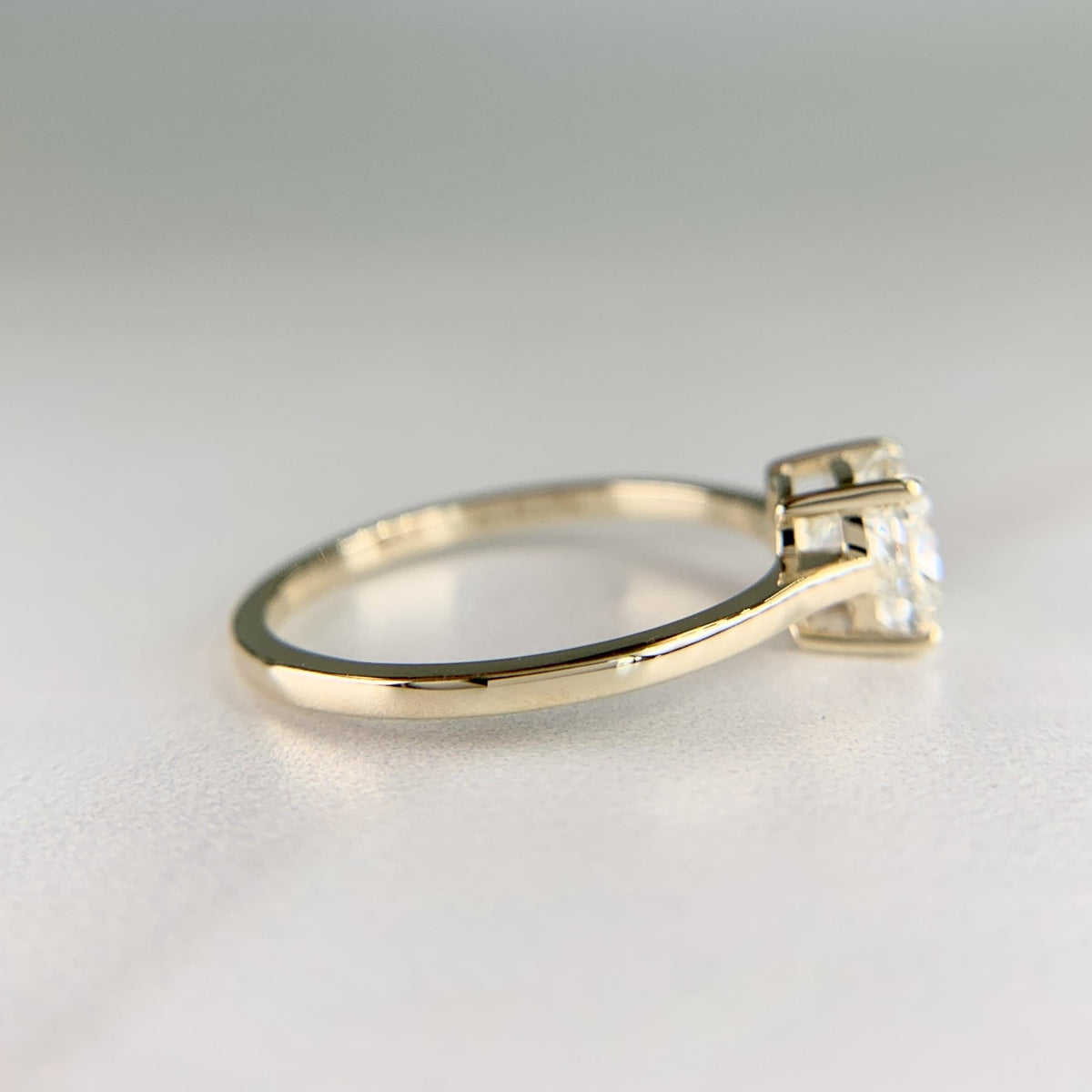 GIA 1.01 Carat Cushion Cut Engagement Ring 14k Yellow Gold