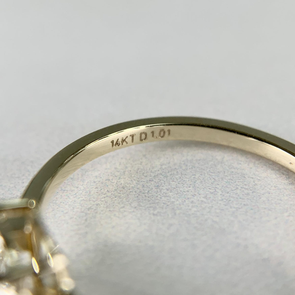 GIA 1.01 Carat Cushion Cut Engagement Ring 14k Yellow Gold