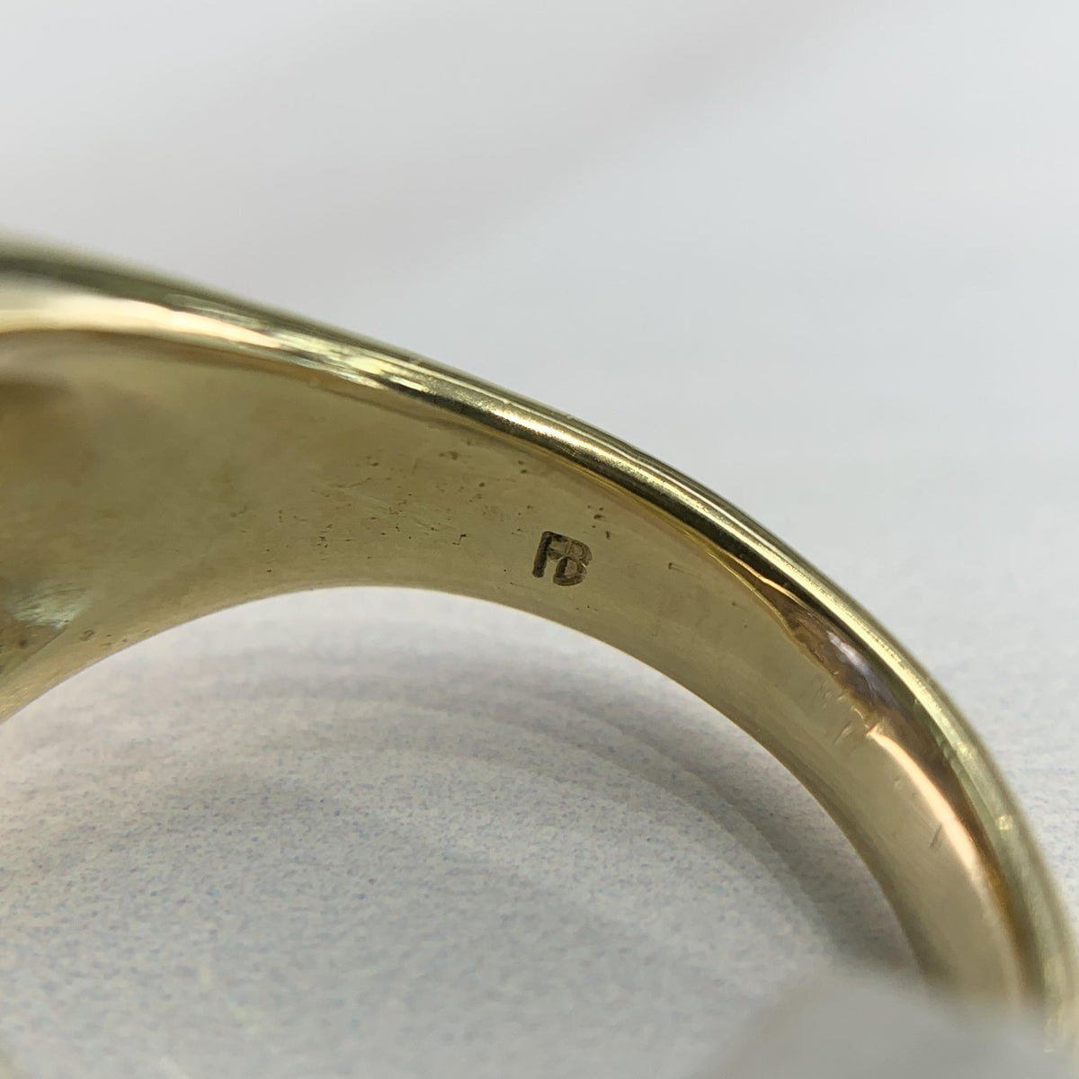Vintage Hammerman Brothers Cabochon Sapphire Diamond Yellow Gold Ring 18K