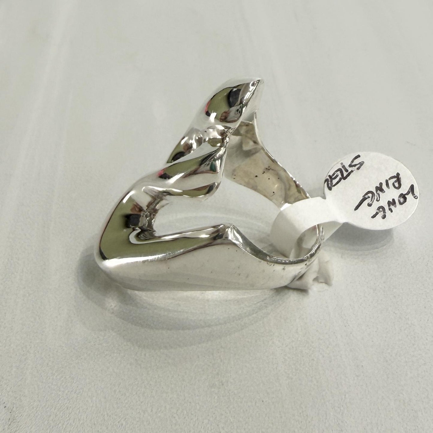Sterling Silver Swirl Abstract Silver Ring