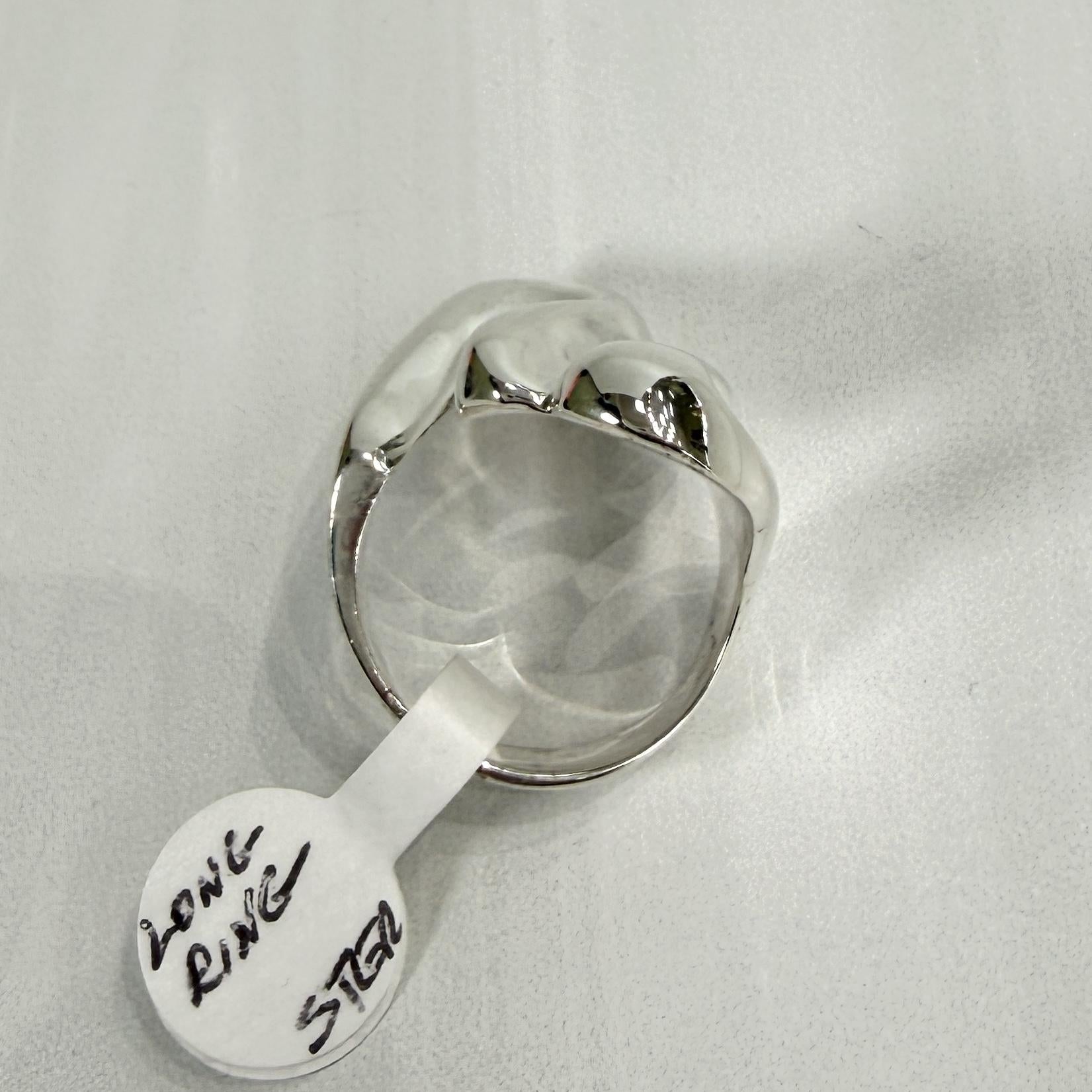 Sterling Silver Swirl Abstract Silver Ring