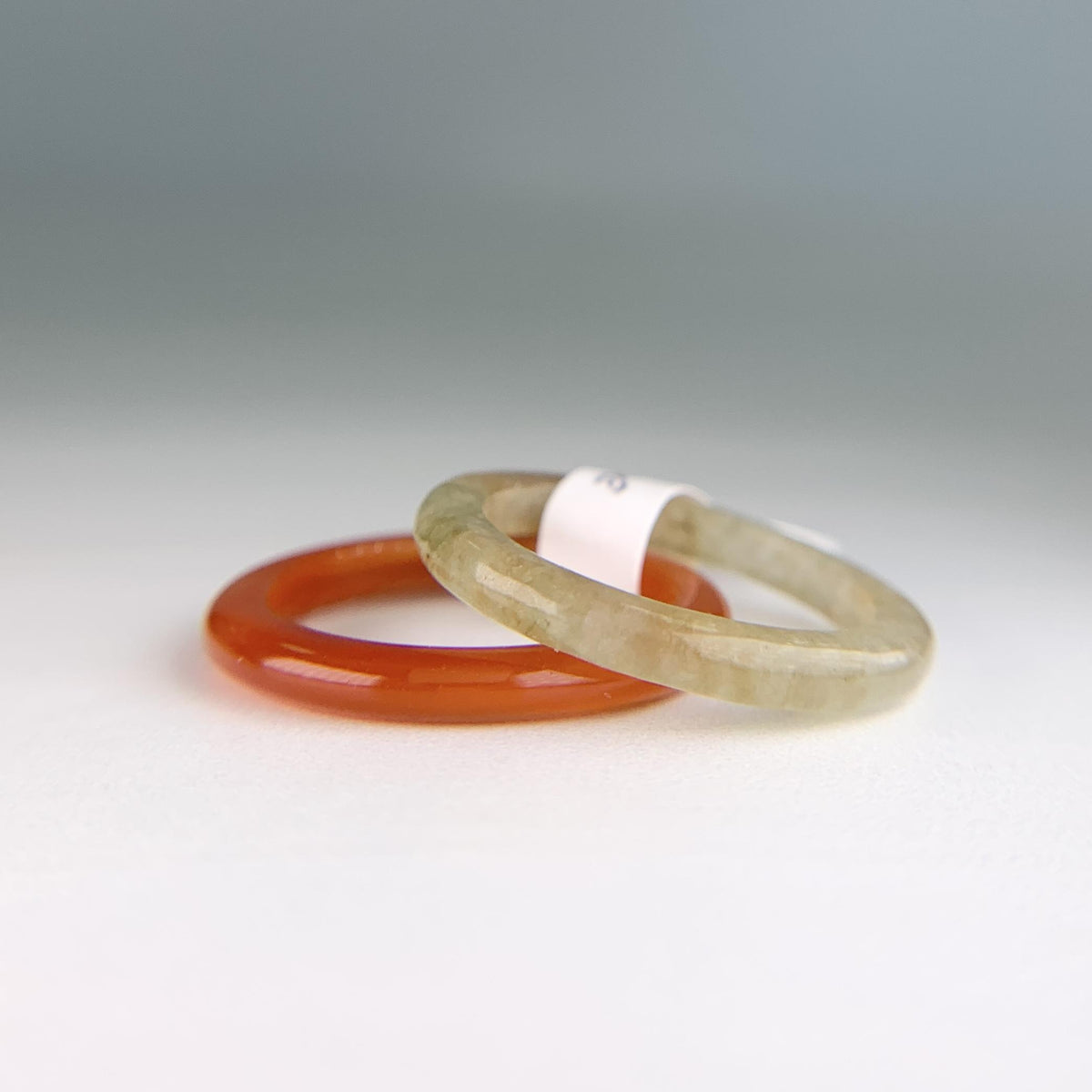 Pair of Nephrite Jade Stacking Bands
