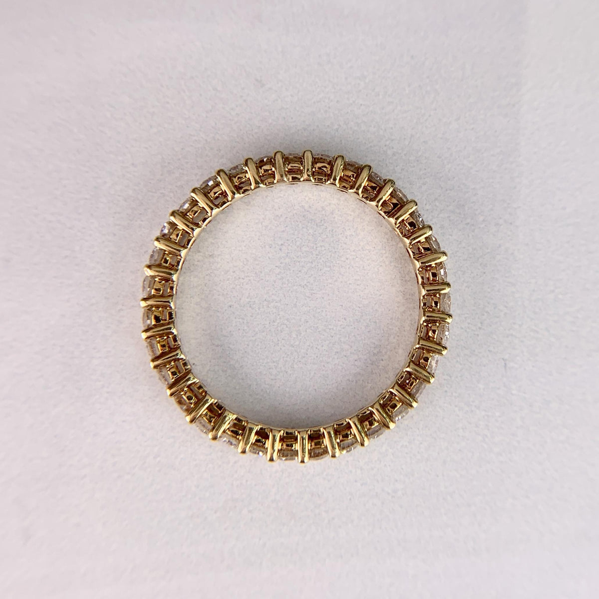 Estate Diamond Eternity Band 18k Yellow Gold