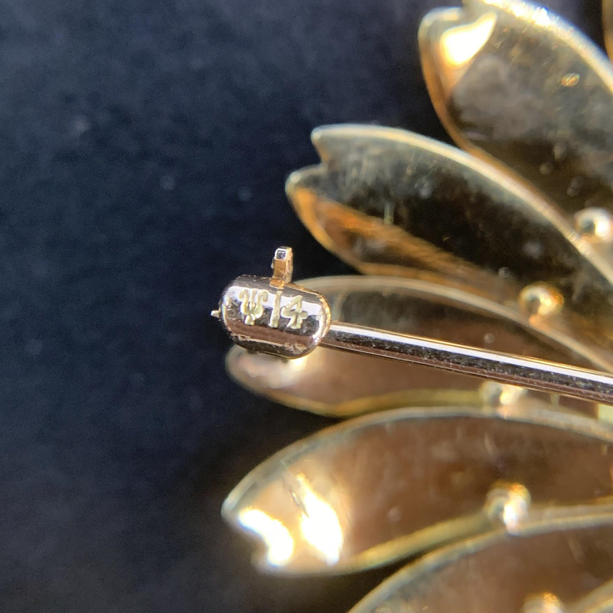 1950's Retro Daisy Brooch Pin and Pendant Combo 14k Yellow Gold