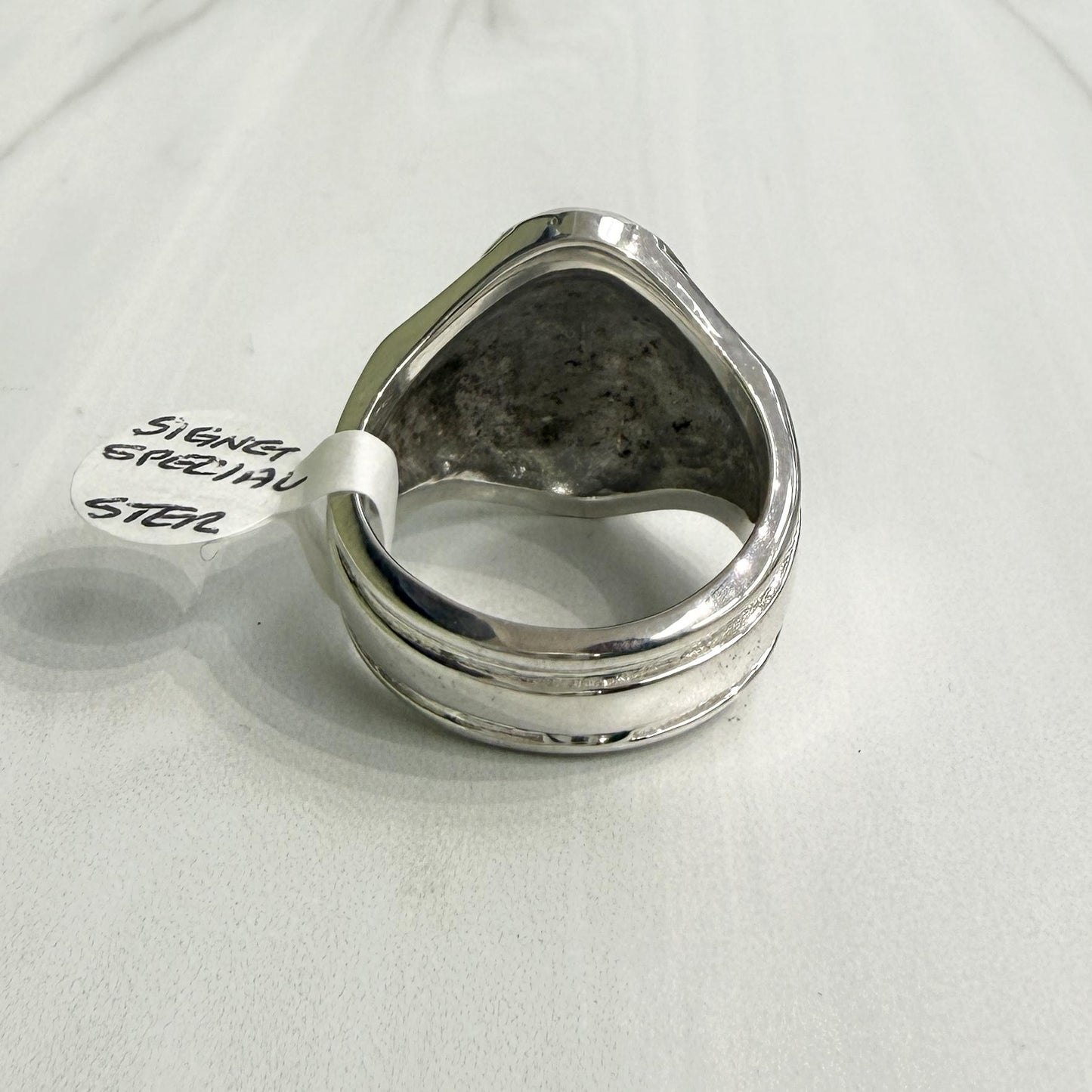 Sterling Silver Oval Signet Statement Ring
