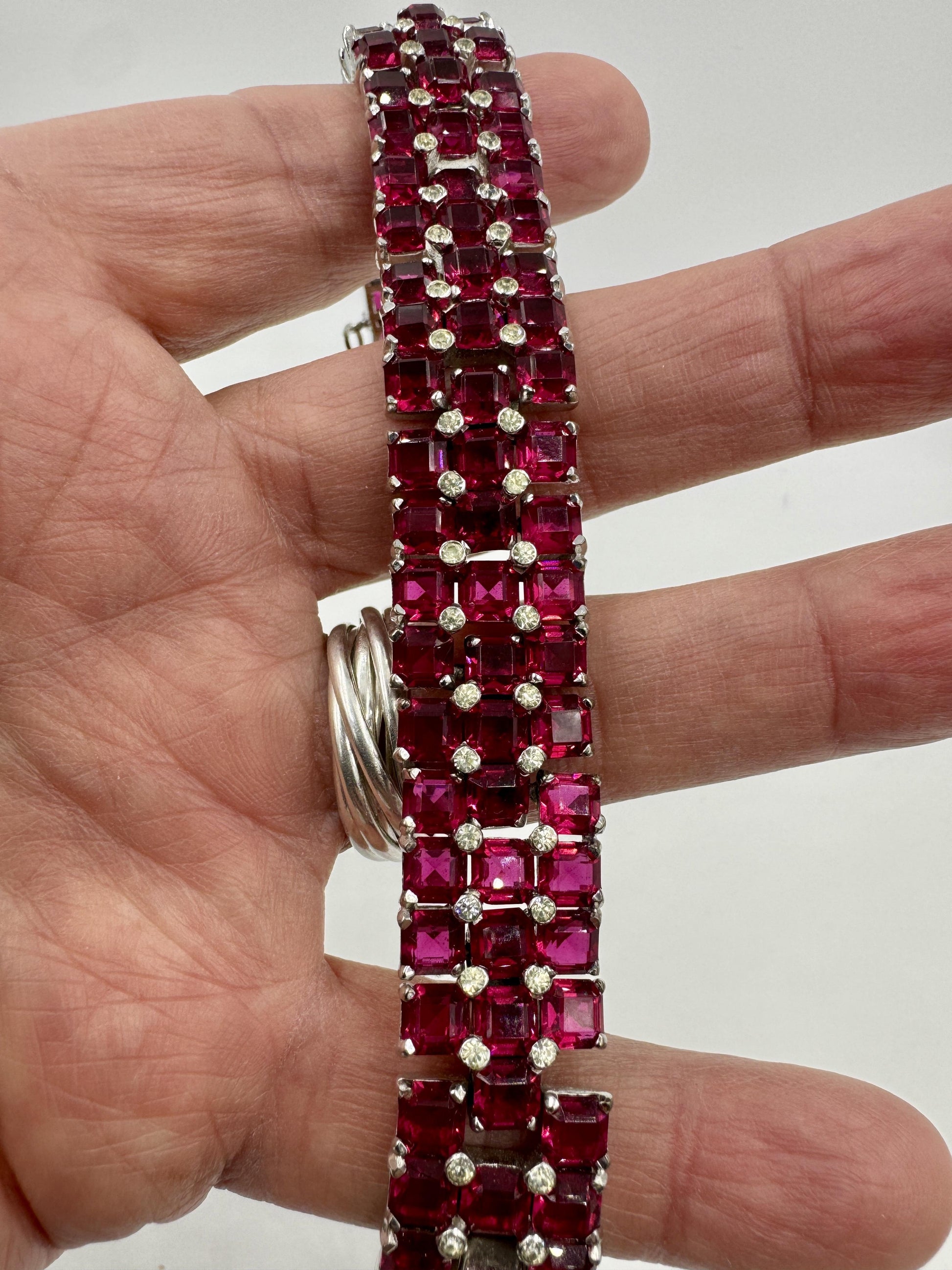 Joseph Mazer Jomaz Spangles and Invisibly Set Sapphires Bracelet