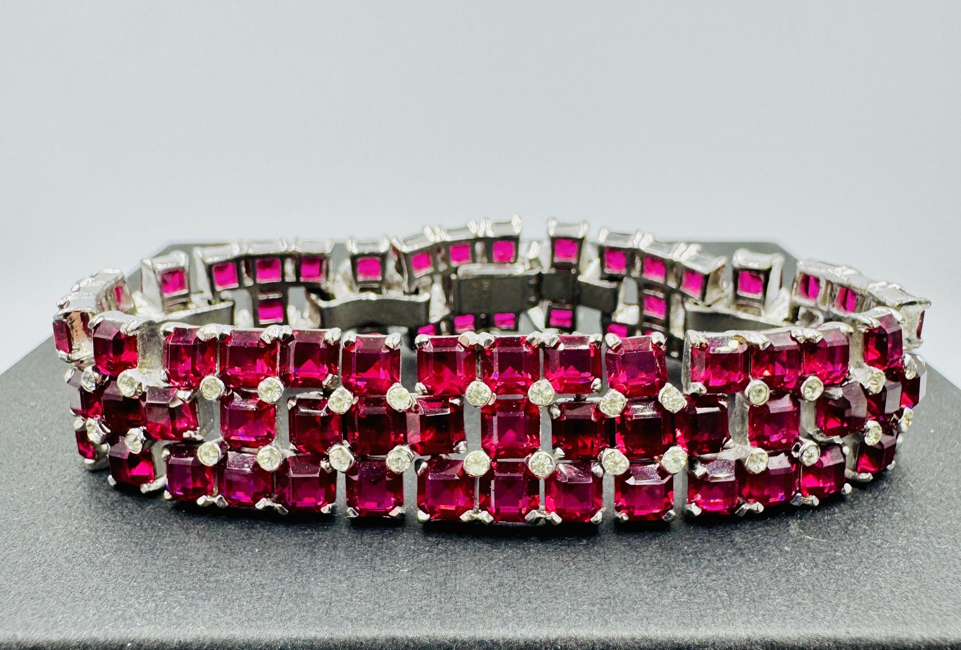 Joseph Mazer Jomaz Spangles and Invisibly Set Sapphires Bracelet