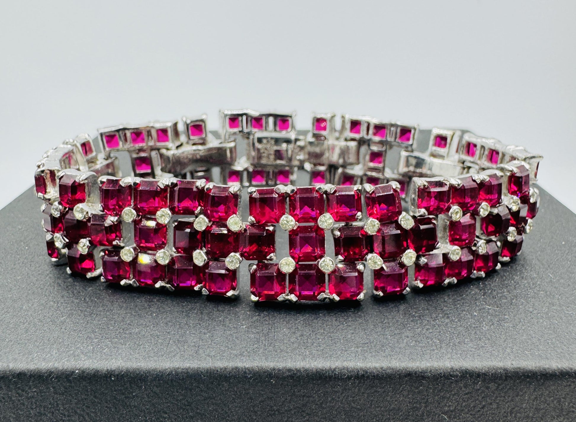 Joseph Mazer Jomaz Spangles and Invisibly Set Sapphires Bracelet