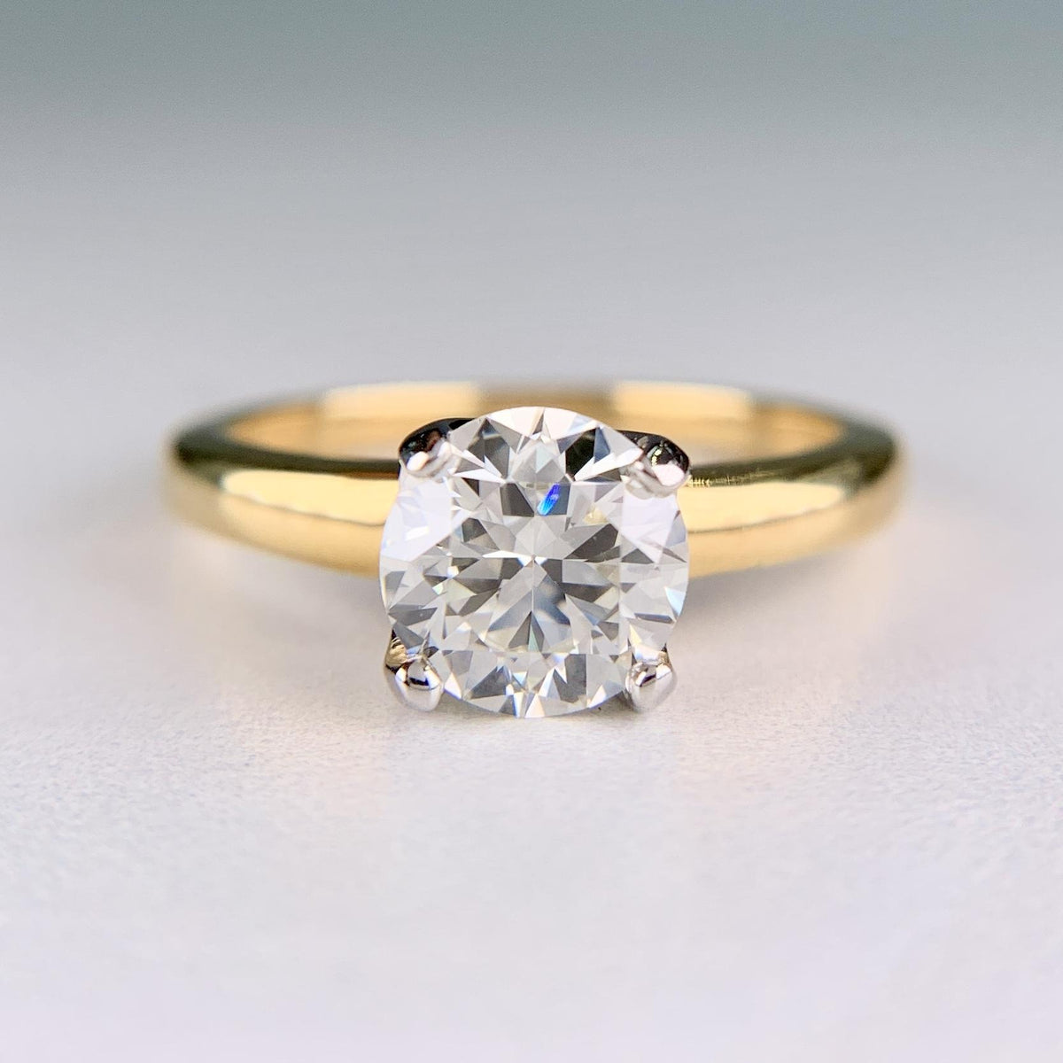 1940's Vintage GIA Transitional Cut Diamond Engagement Ring 18k/Platinum