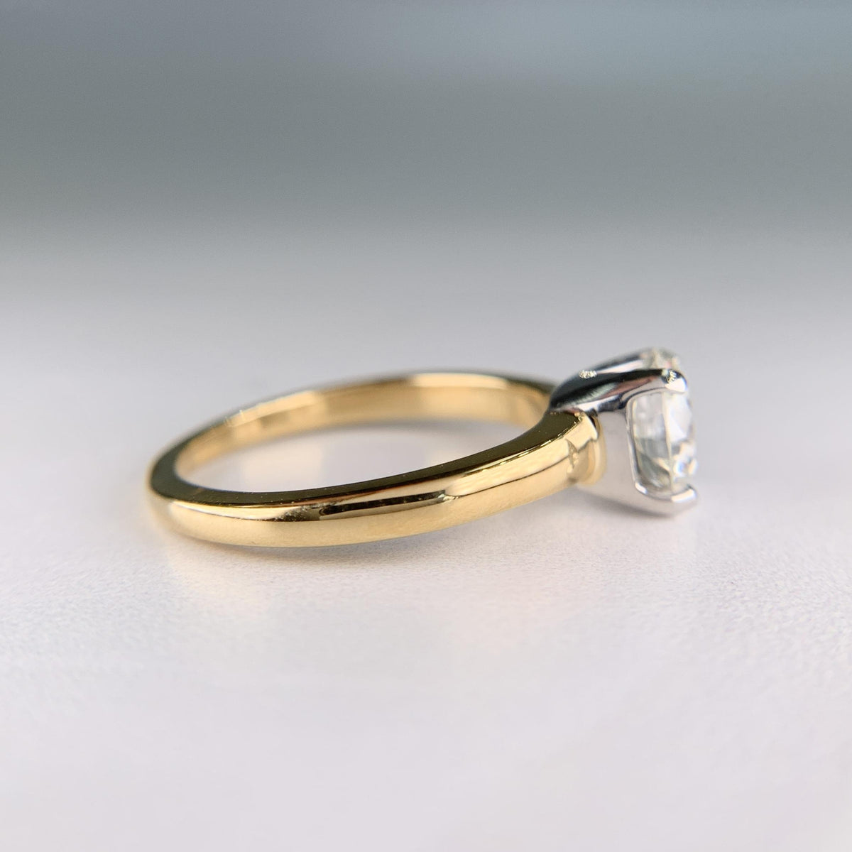 1940's Vintage GIA Transitional Cut Diamond Engagement Ring 18k/Platinum